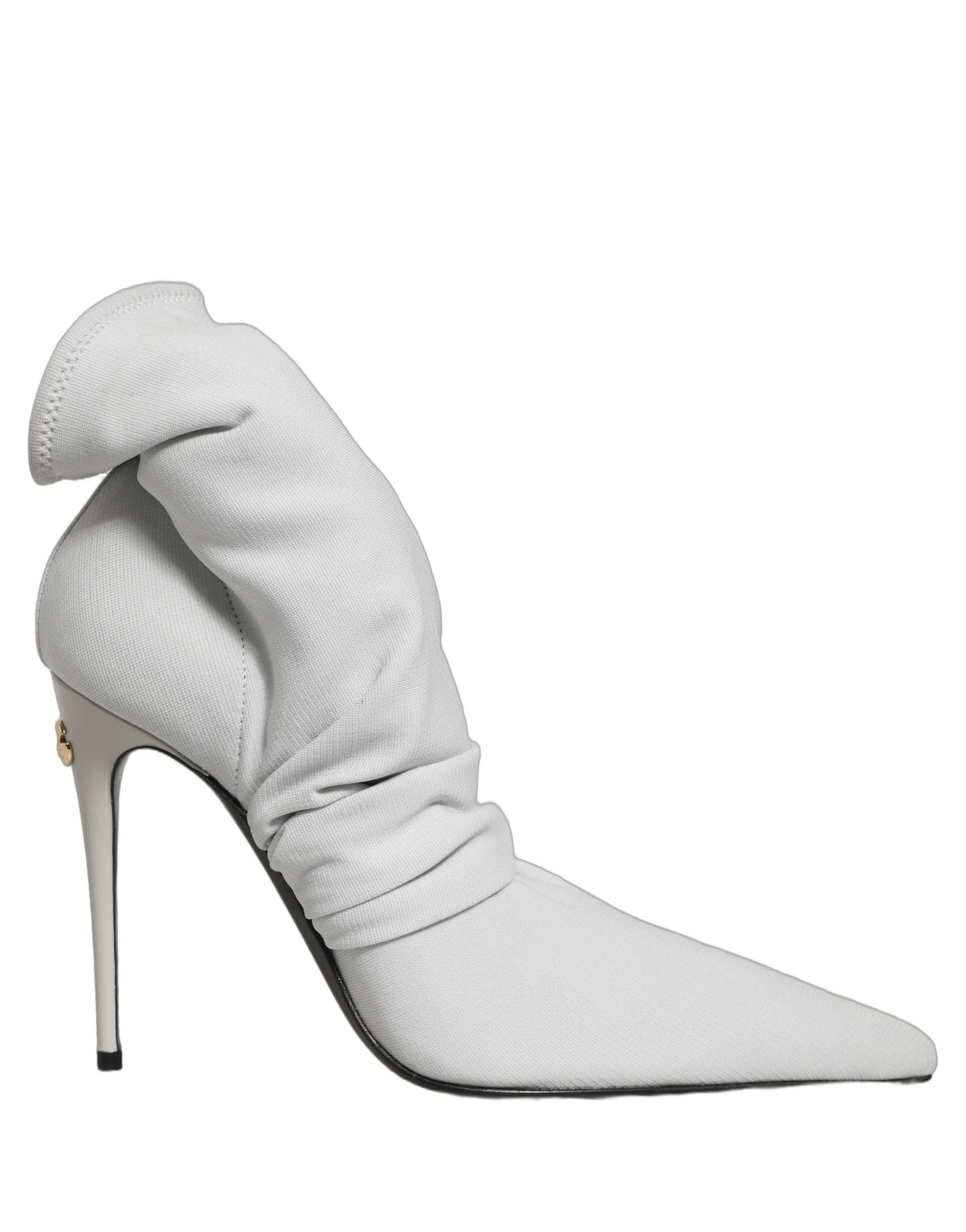 Dolce & Gabbana Gray Stretch Socks Heels Ankle Boots Women's Shoes