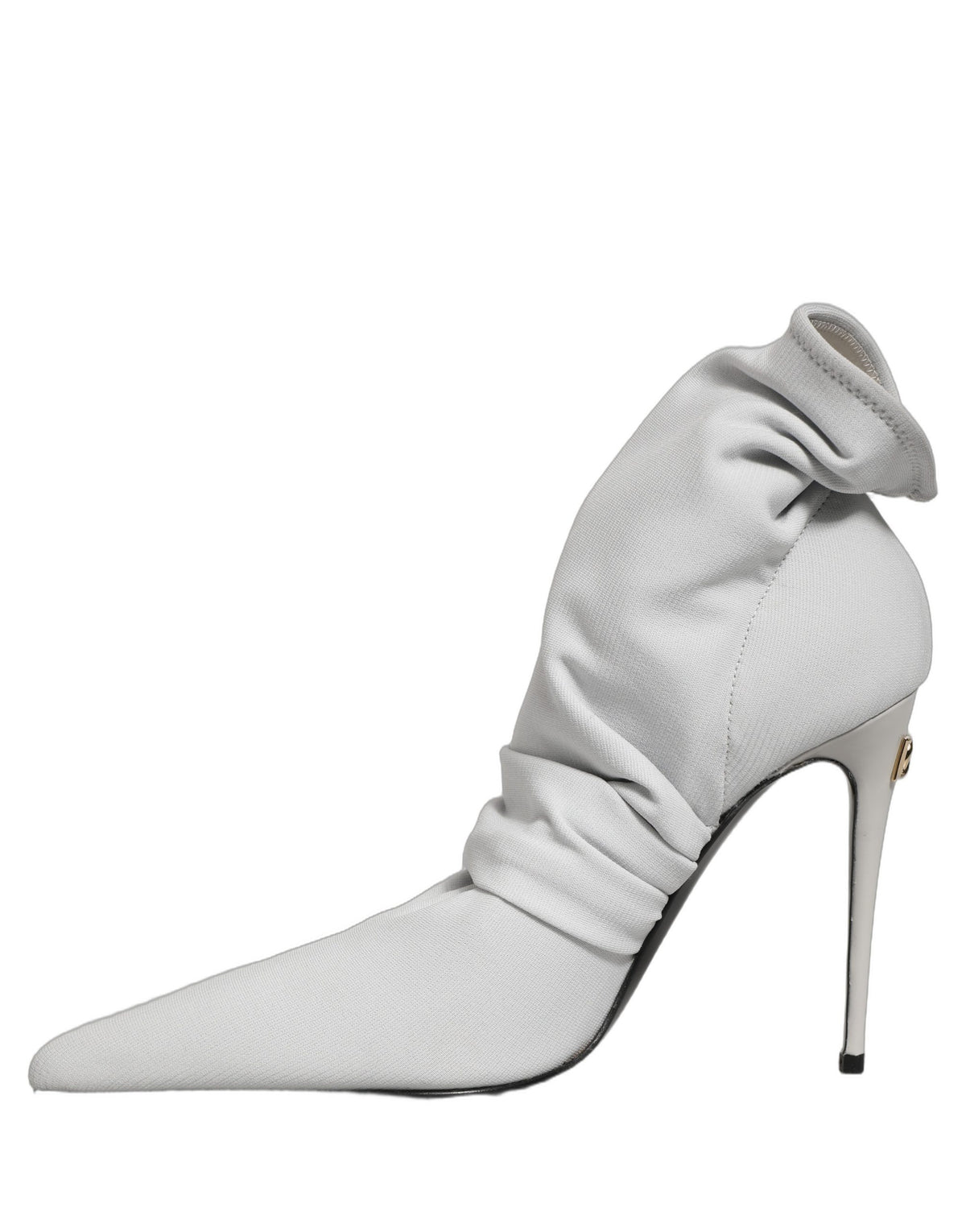 Dolce & Gabbana Gray Stretch Socks Heels Ankle Boots Women's Shoes