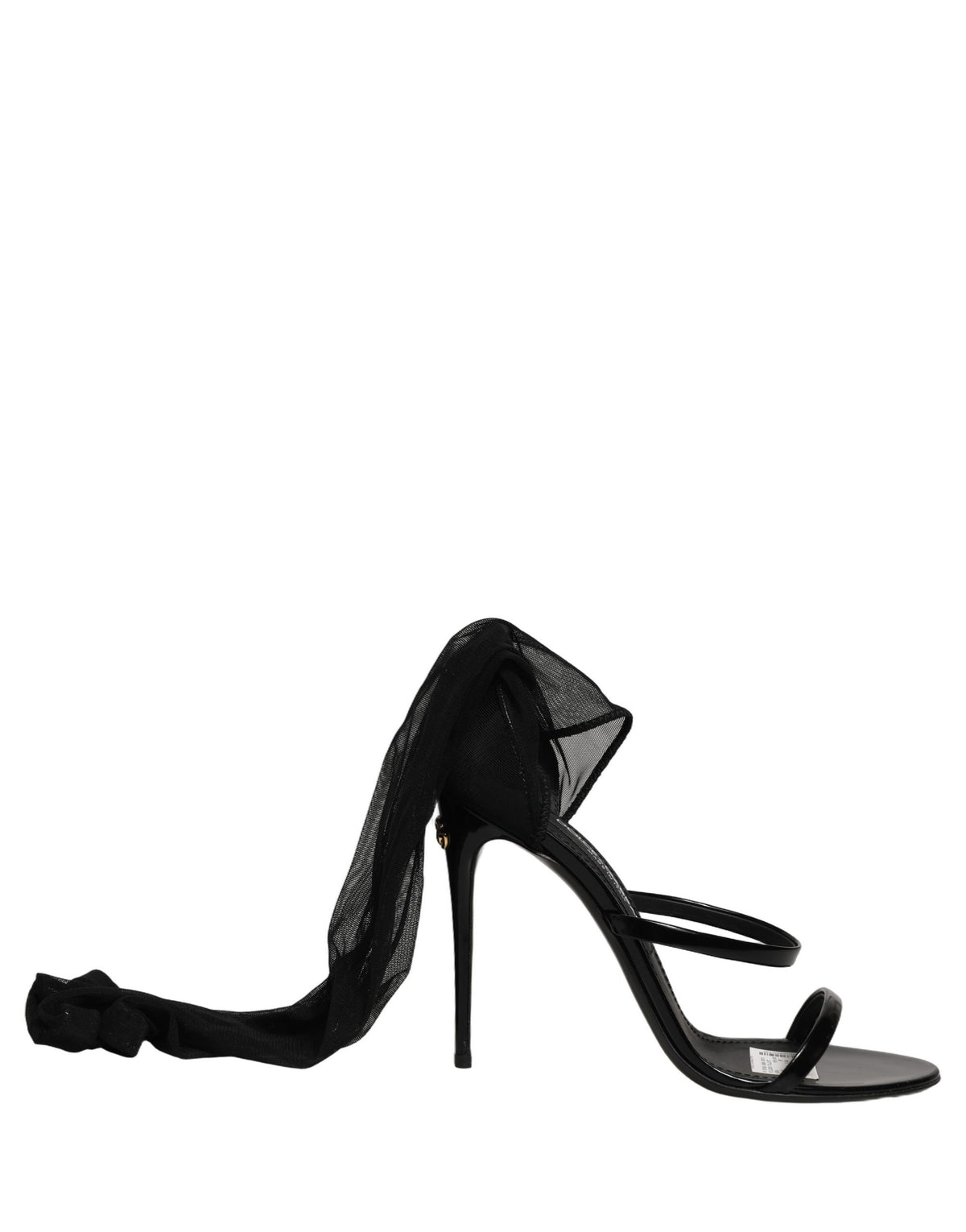 Dolce & Gabbana Stiletto Sandals Socks Knee High Boots Women's Black