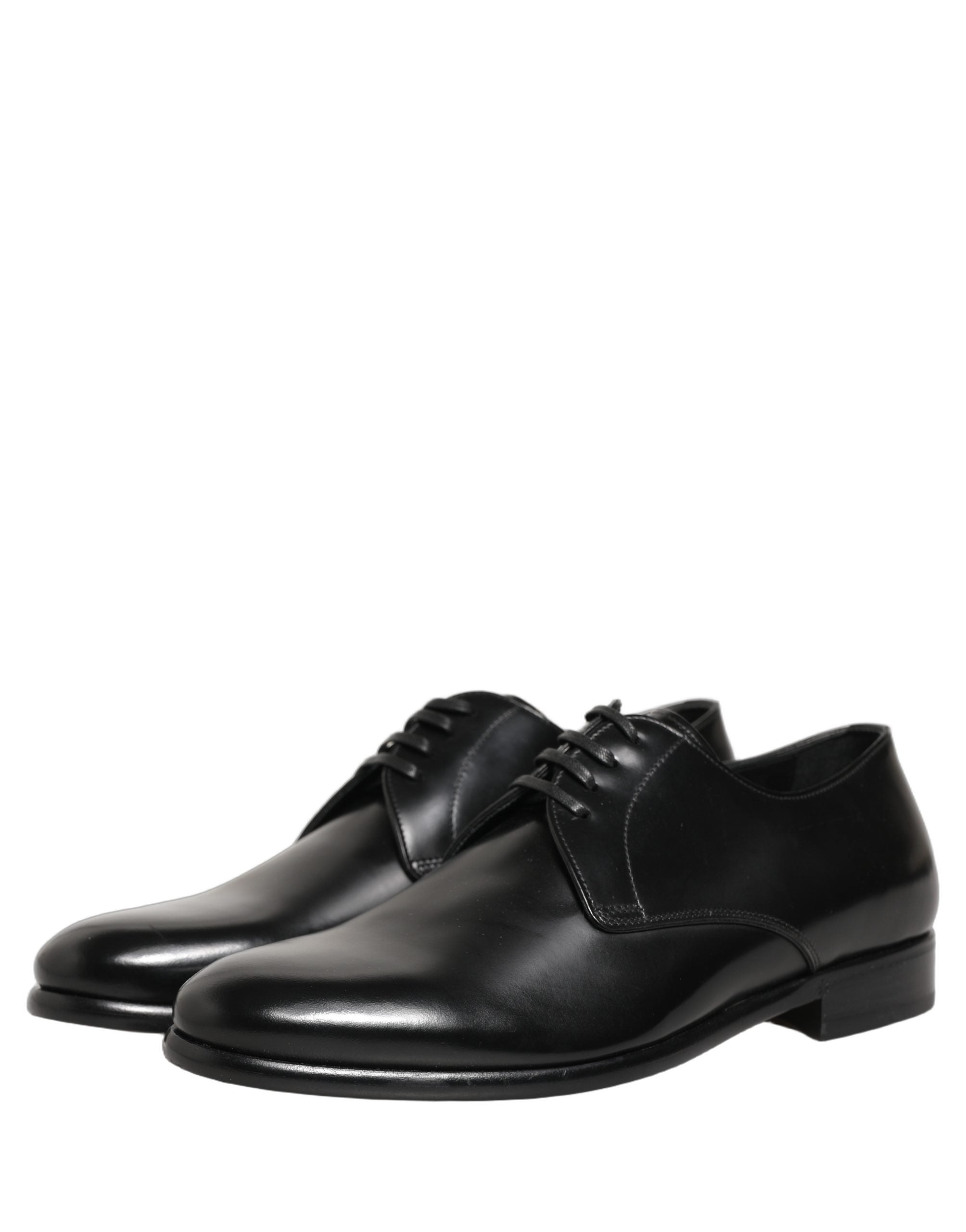 Dolce & Gabbana Black Leather Lace Up Derby Dress Women's Shoes
