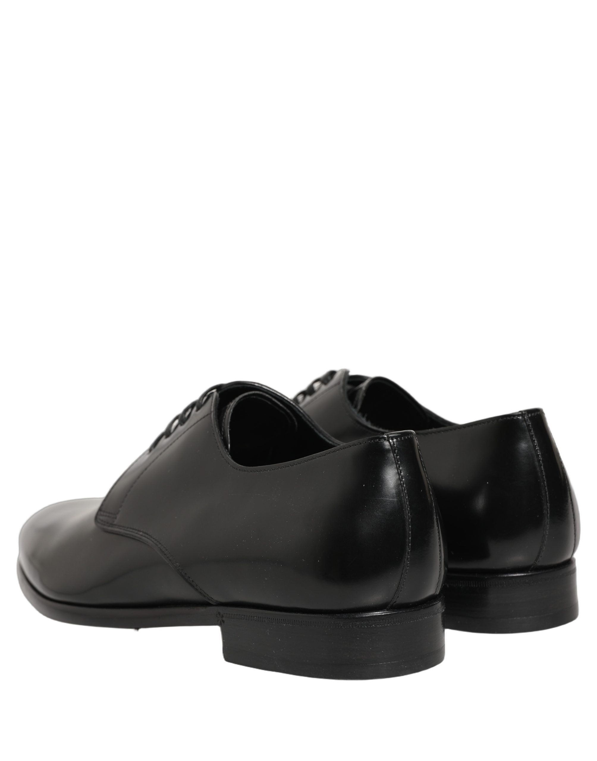 Dolce & Gabbana Black Leather Lace Up Derby Dress Women's Shoes