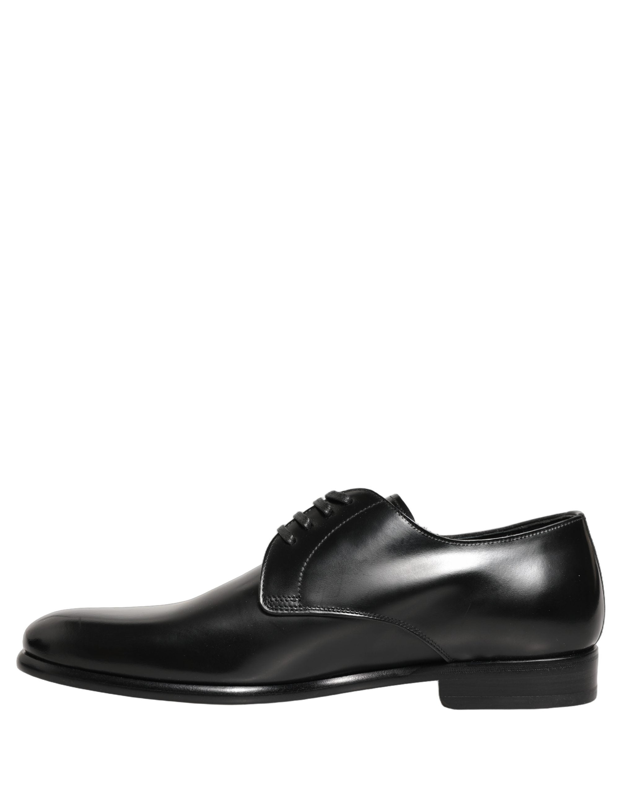 Dolce & Gabbana Black Leather Lace Up Derby Dress Women's Shoes