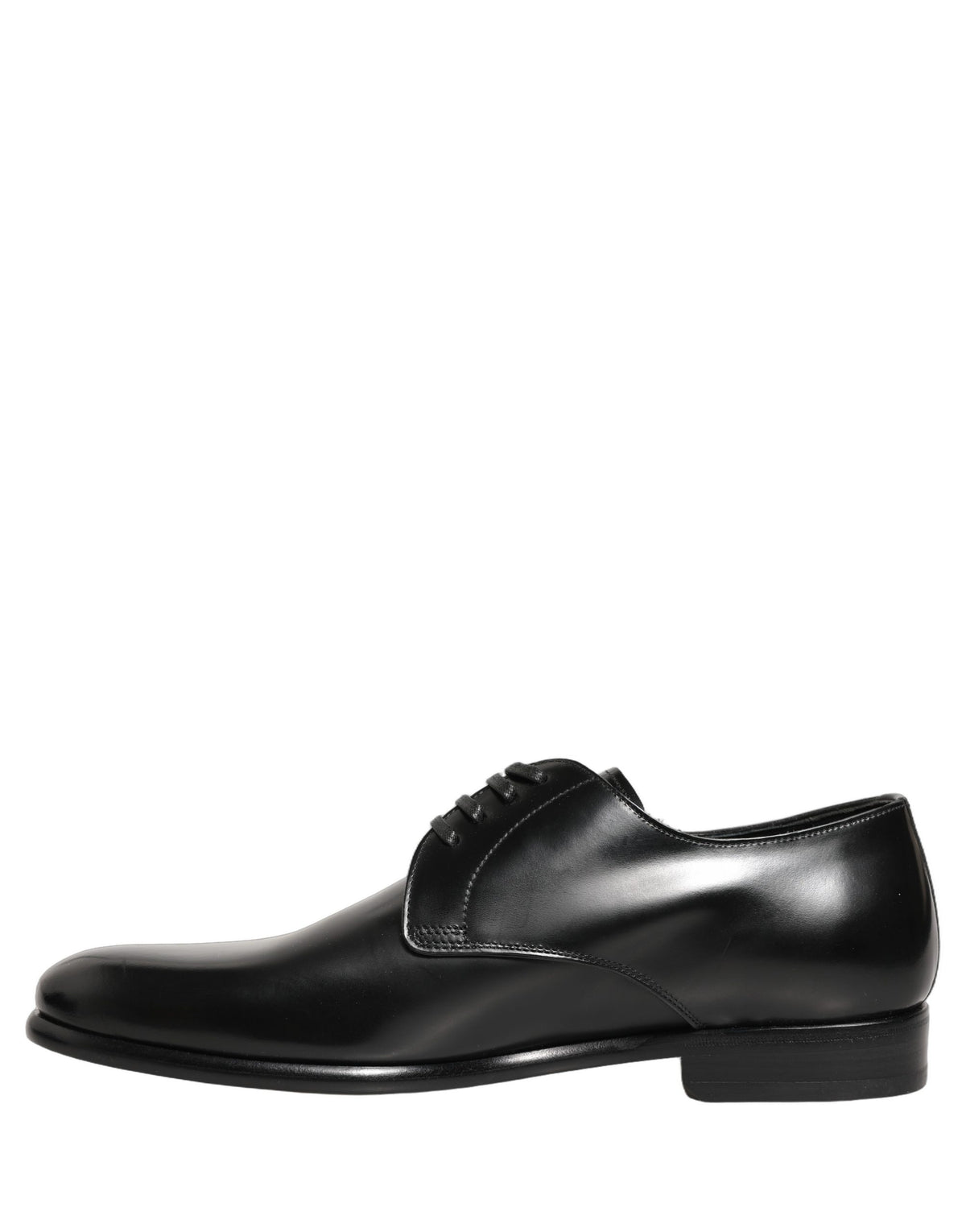 Dolce & Gabbana Black Leather Lace Up Derby Dress Women's Shoes