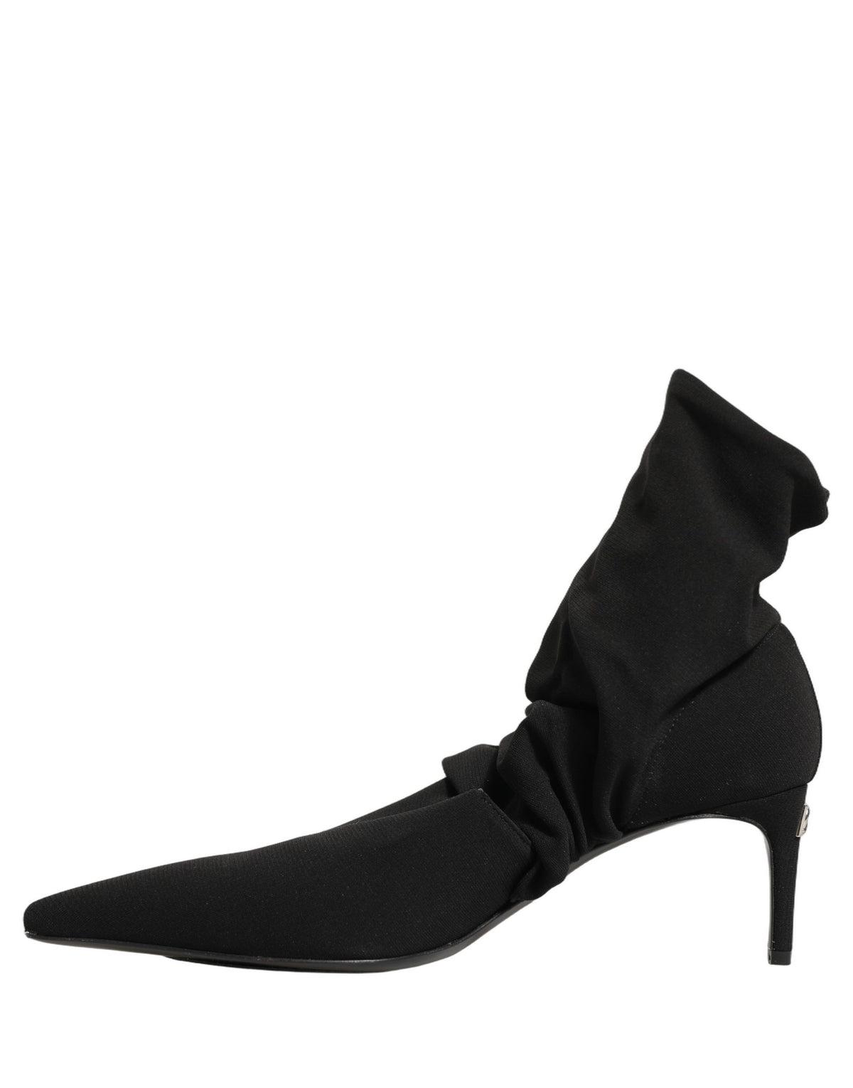 Dolce & Gabbana Black Stretch Socks Heels Ankle Boots Women's Shoes