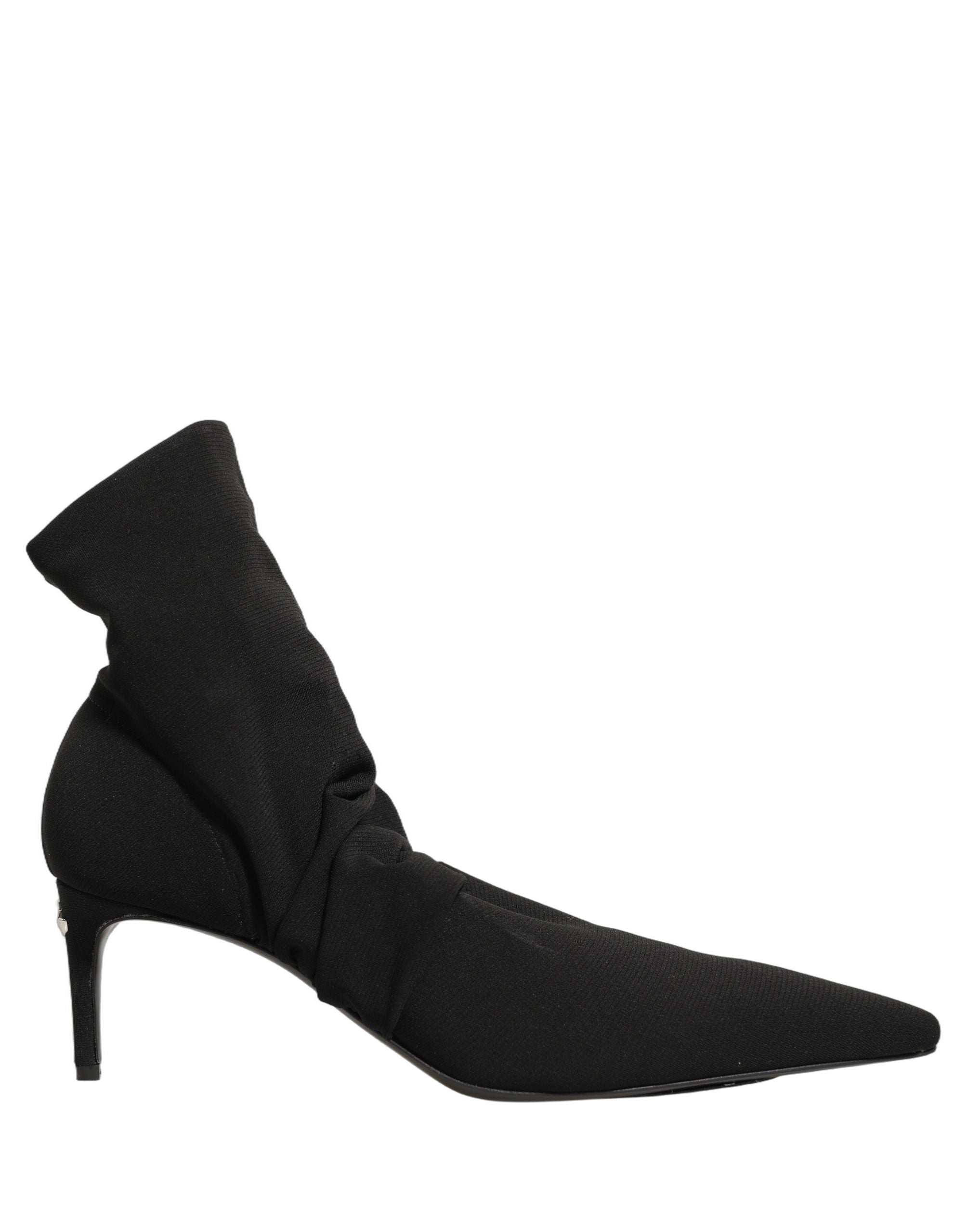 Dolce & Gabbana Black Stretch Socks Heels Ankle Boots Women's Shoes