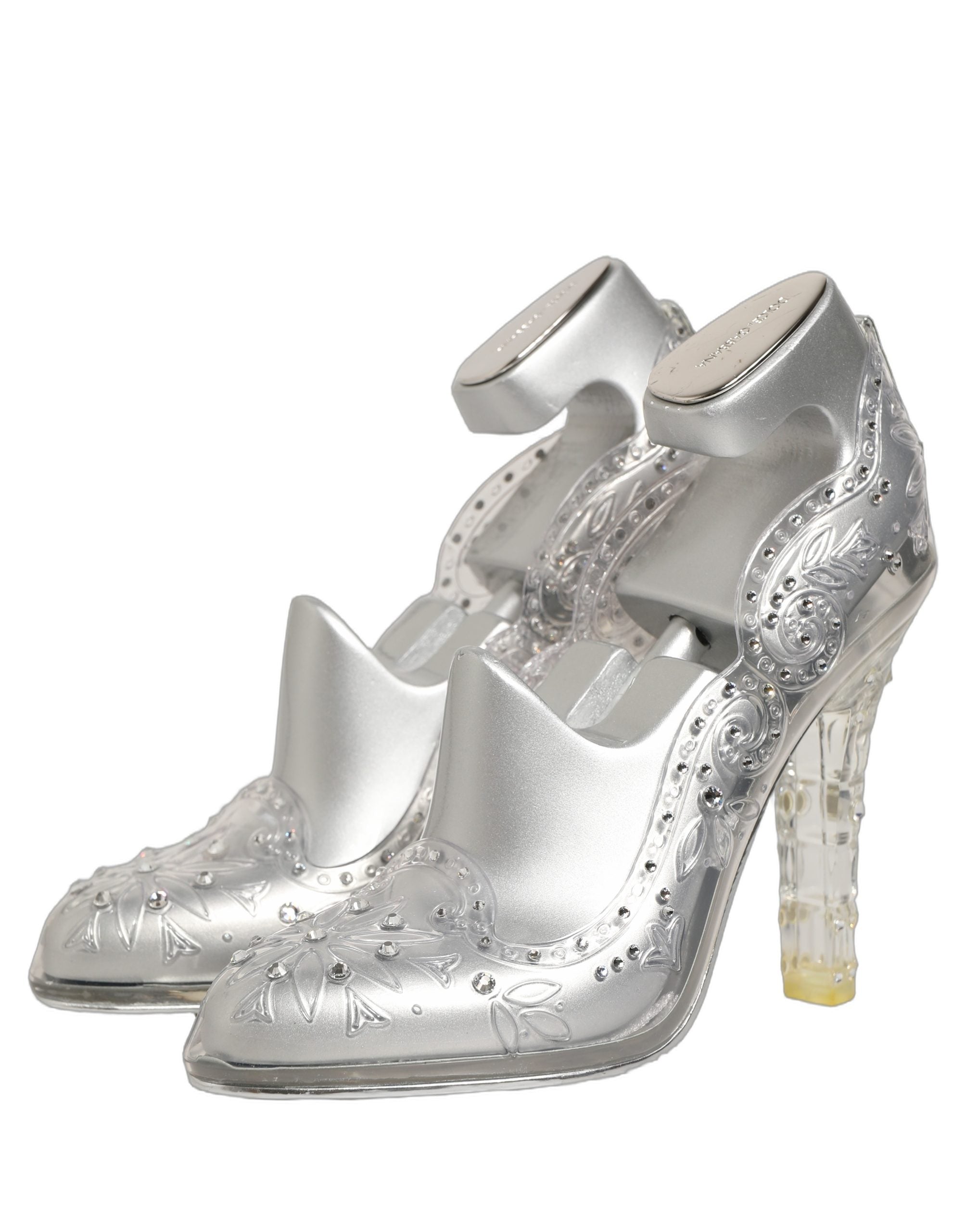Dolce & Gabbana CINDERELLA Floral Crystal Heels Women's Clear (Pre-Owned)