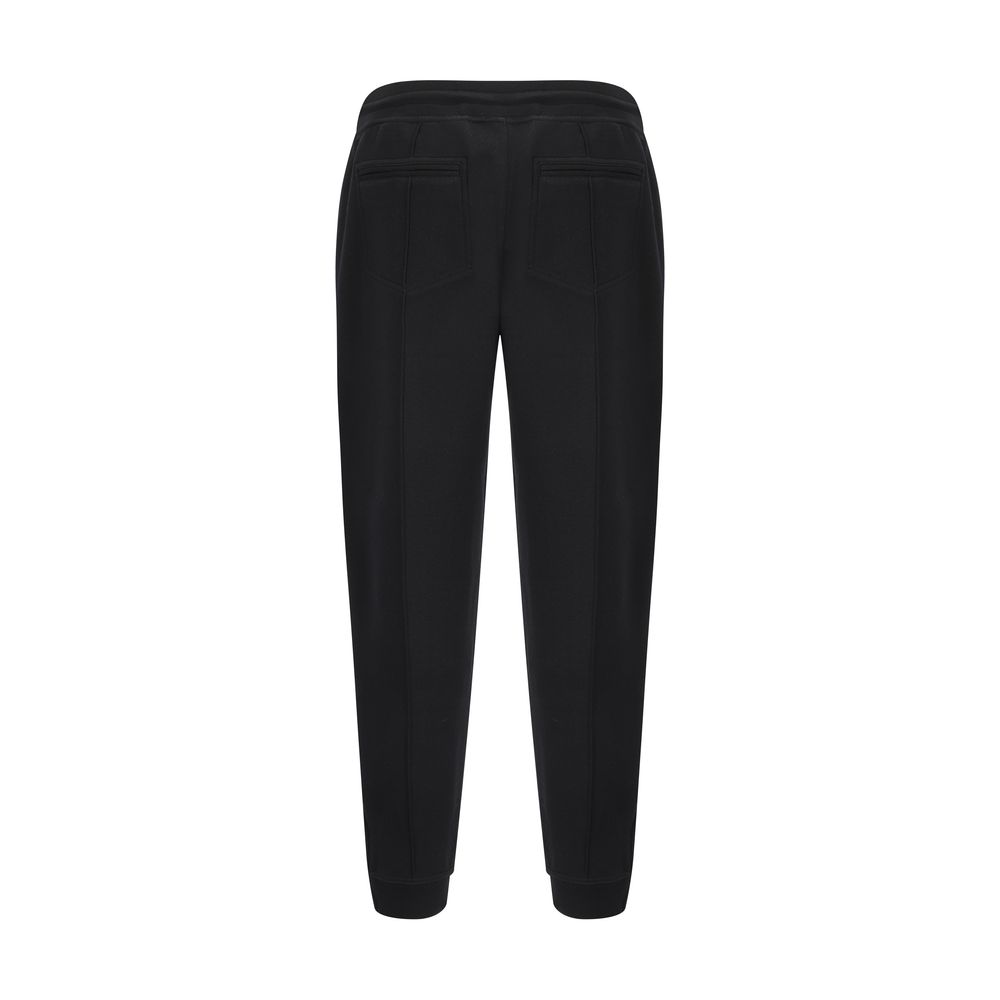 Brunello Cucinelli Black Cotton Joggers (Workout Men's Pants)