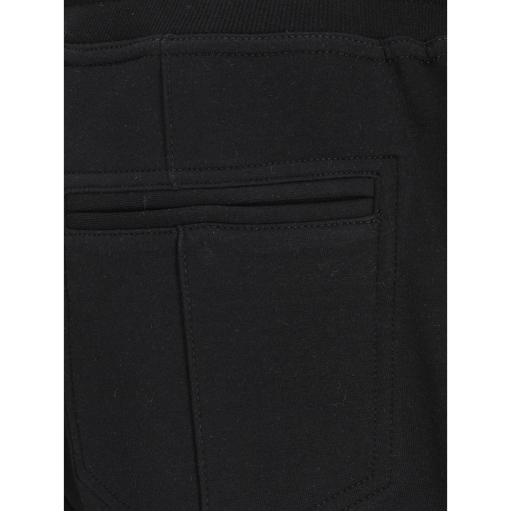 Brunello Cucinelli Black Cotton Joggers (Workout Men's Pants)