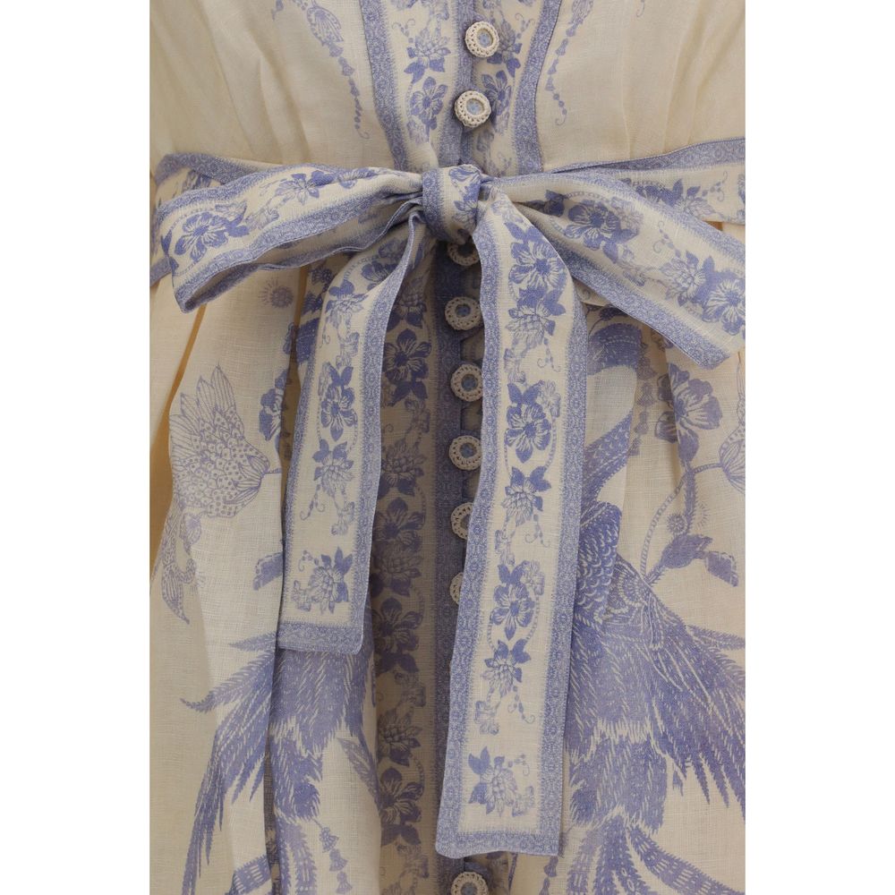 Zimmermann Multicolor Linen Casual Women's Dress