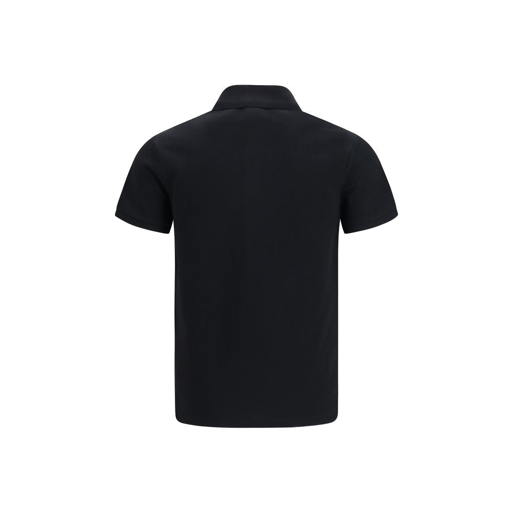 Balmain Black Cotton Polo Men's Shirt