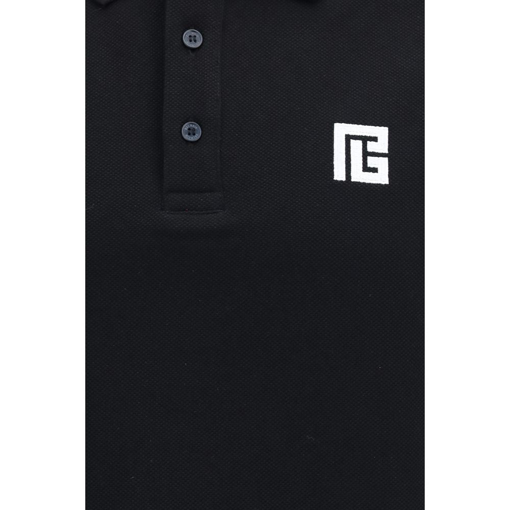 Balmain Black Cotton Polo Men's Shirt