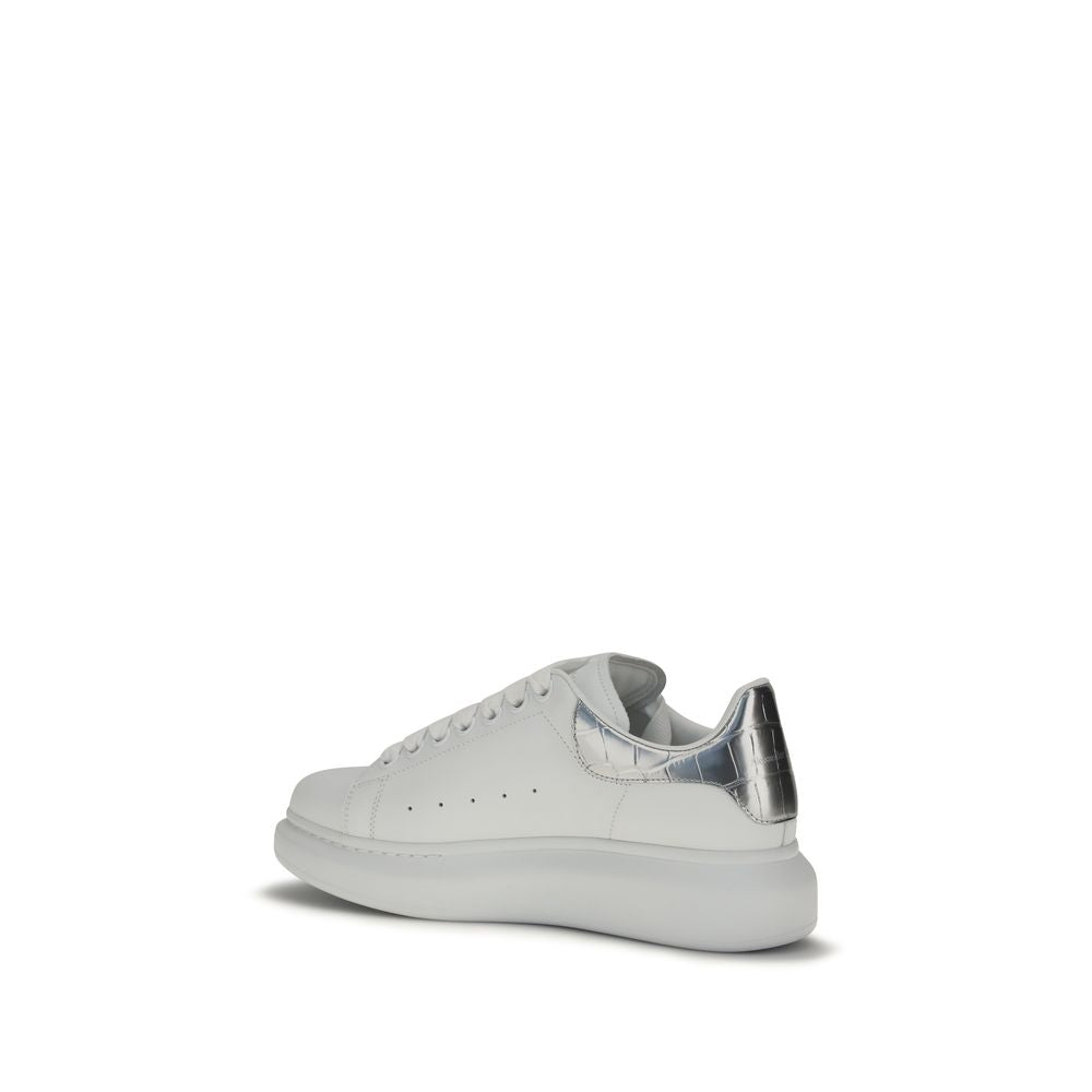 Alexander McQueen White Calf Leather Bos Taurus Platform Women's Sneakers
