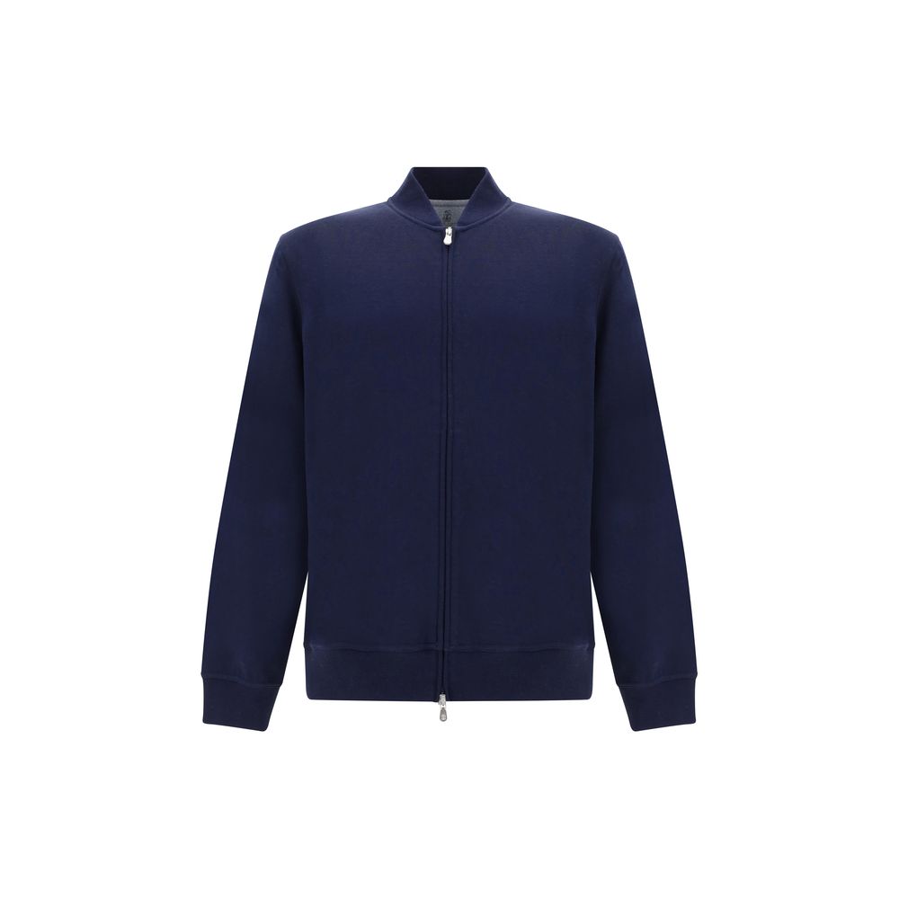 Brunello Cucinelli Blue Cotton Men's Sweatshirt