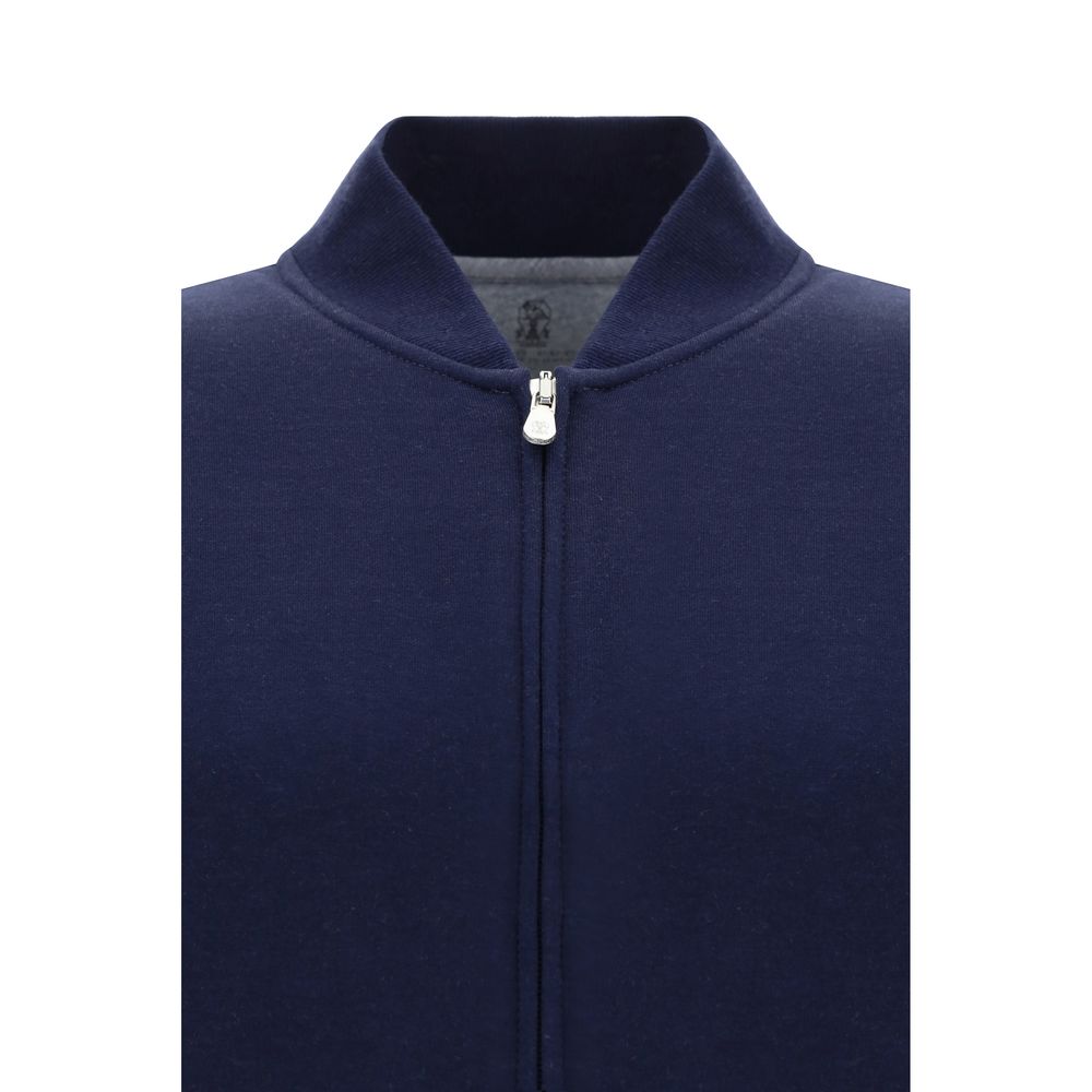 Brunello Cucinelli Blue Cotton Men's Sweatshirt