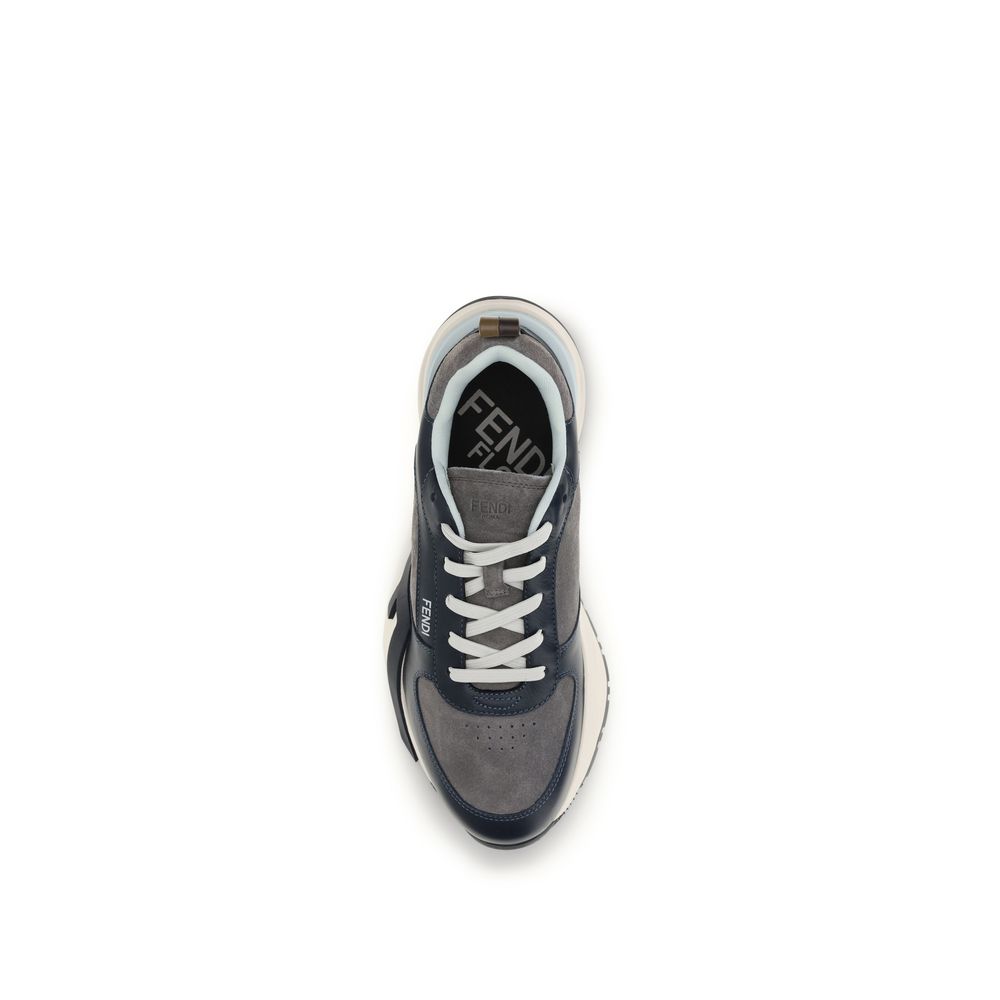 Fendi Multicolor Calf Leather Bos Taurus Athletic Men's Sneakers