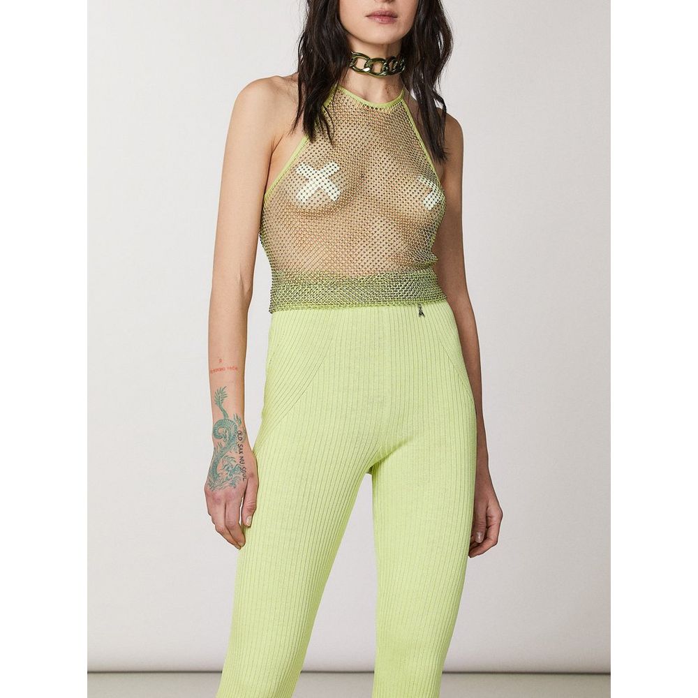 Patrizia Pepe Yellow Polyester Tank Women's Tops