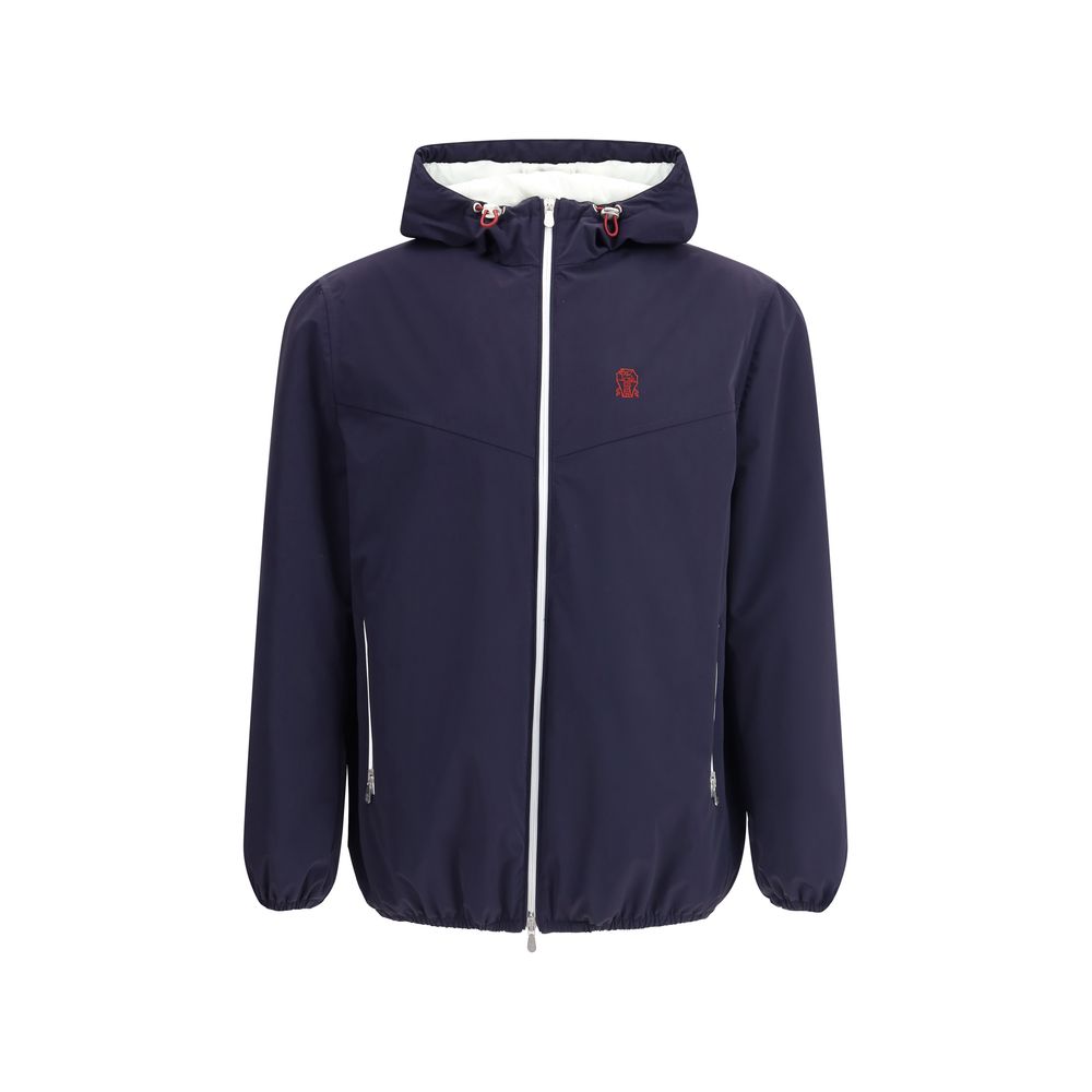 Brunello Cucinelli Blue Polyamide Shell Men's Jacket