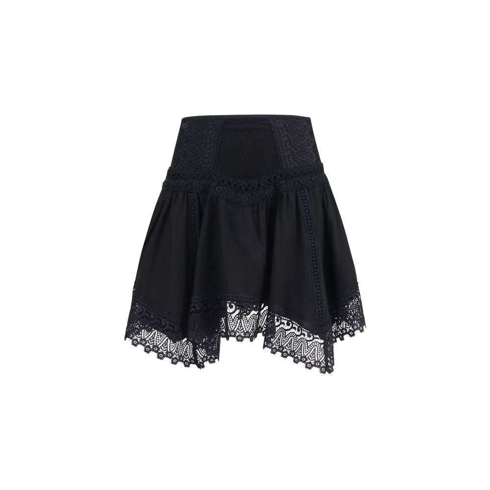 Charo Ruiz Black Cotton Mini Women's Skirt