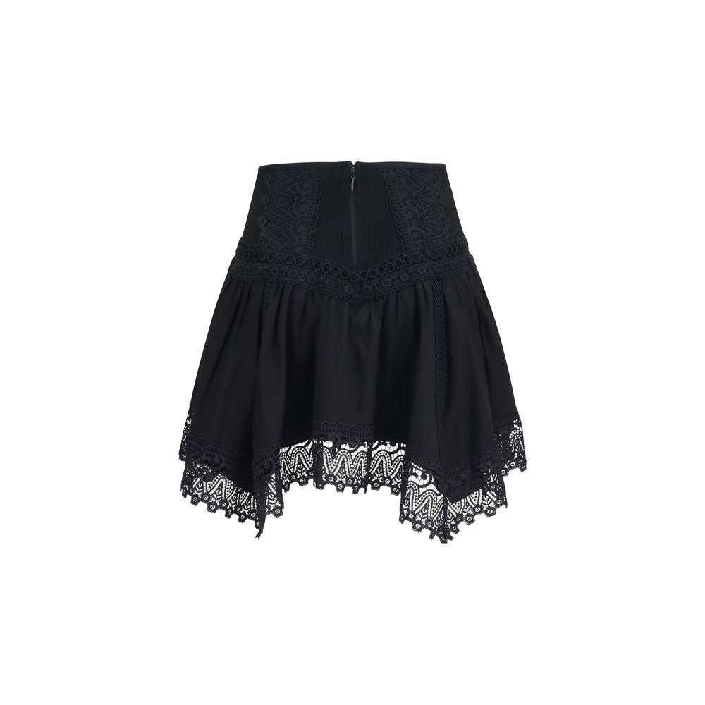 Charo Ruiz Black Cotton Mini Women's Skirt