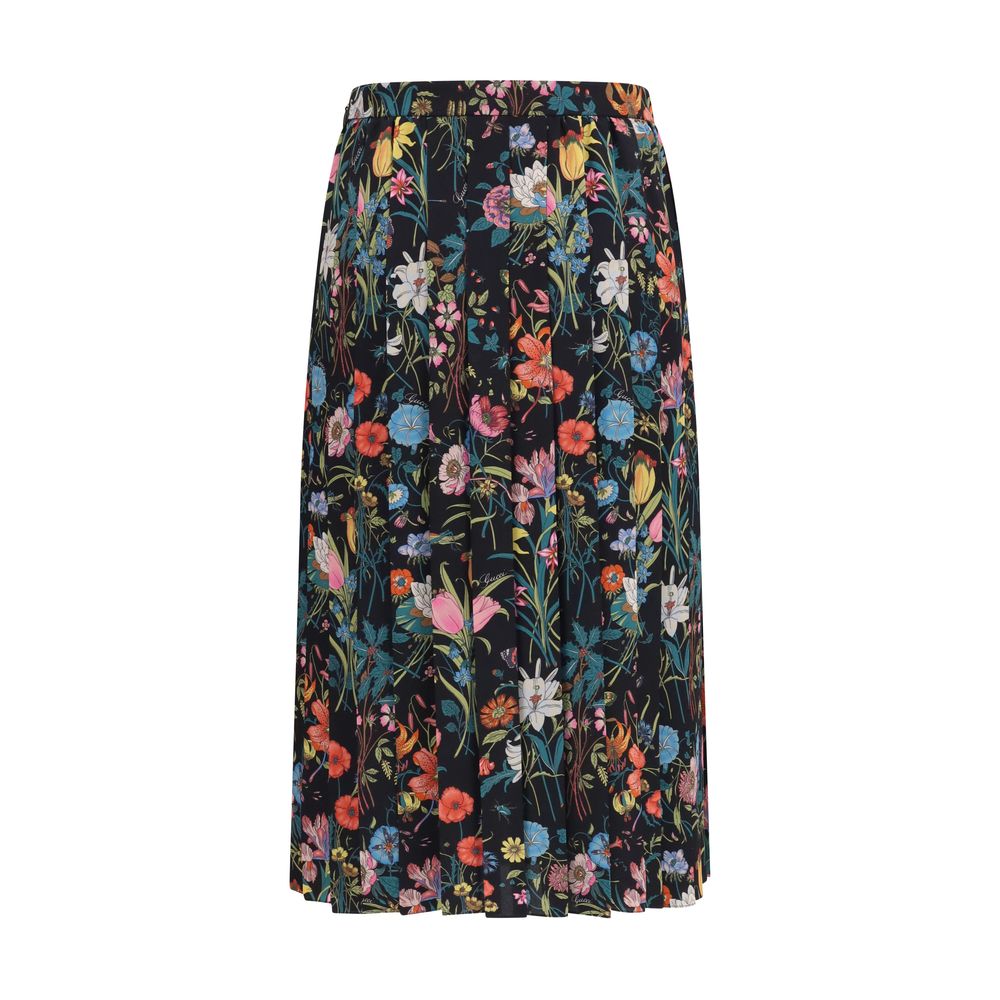 Gucci Multicolor Silk Midi Women's Skirt