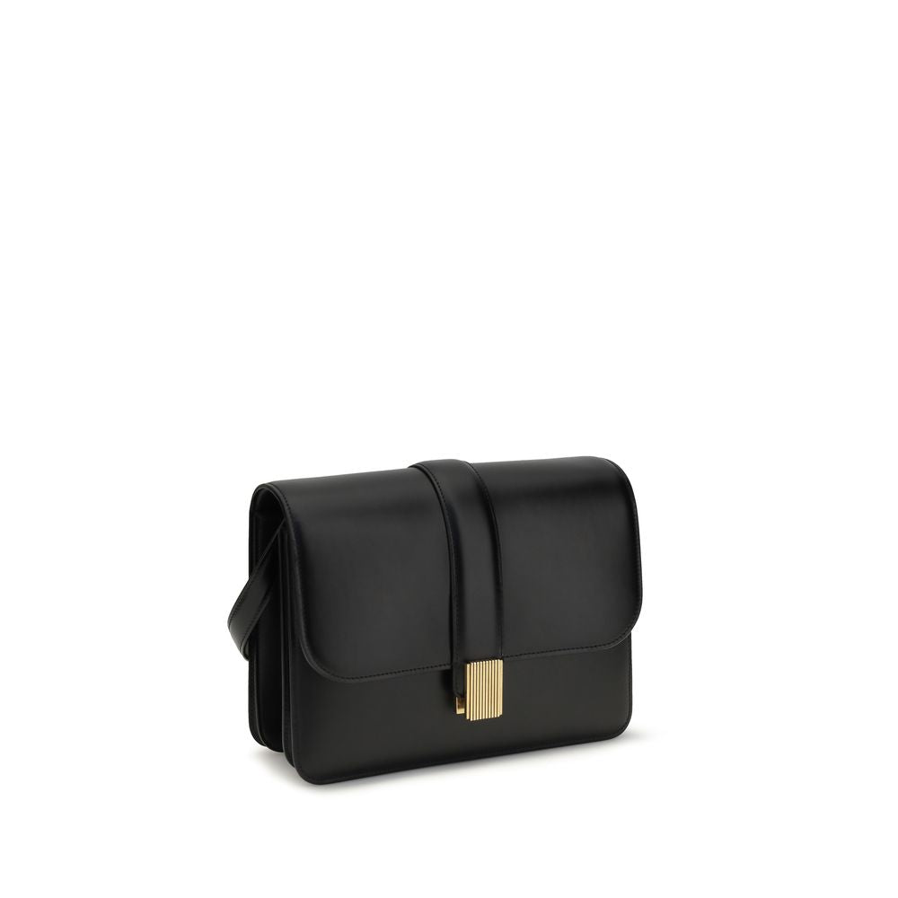 Khaite Black Calf Leather Bos Taurus Shoulder Women's Bag