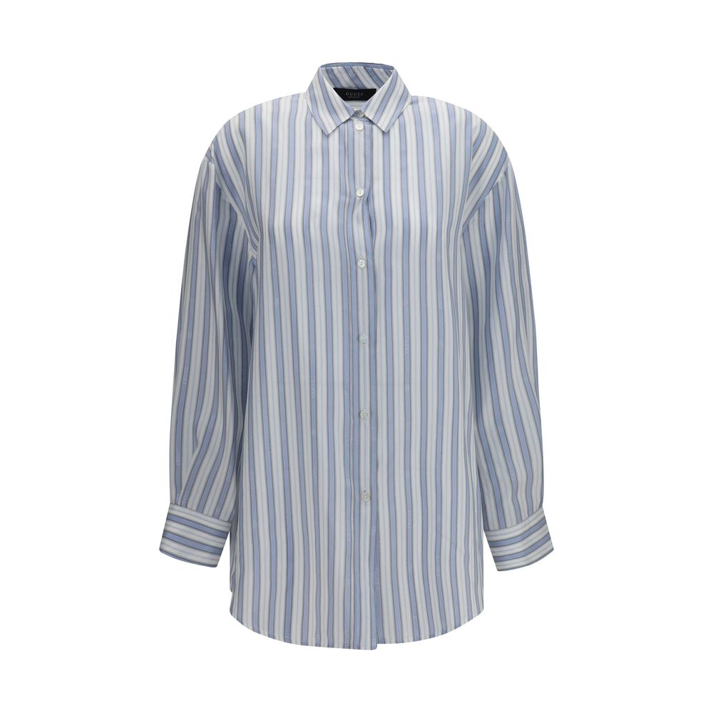Gucci Blue Silk Women's Shirt
