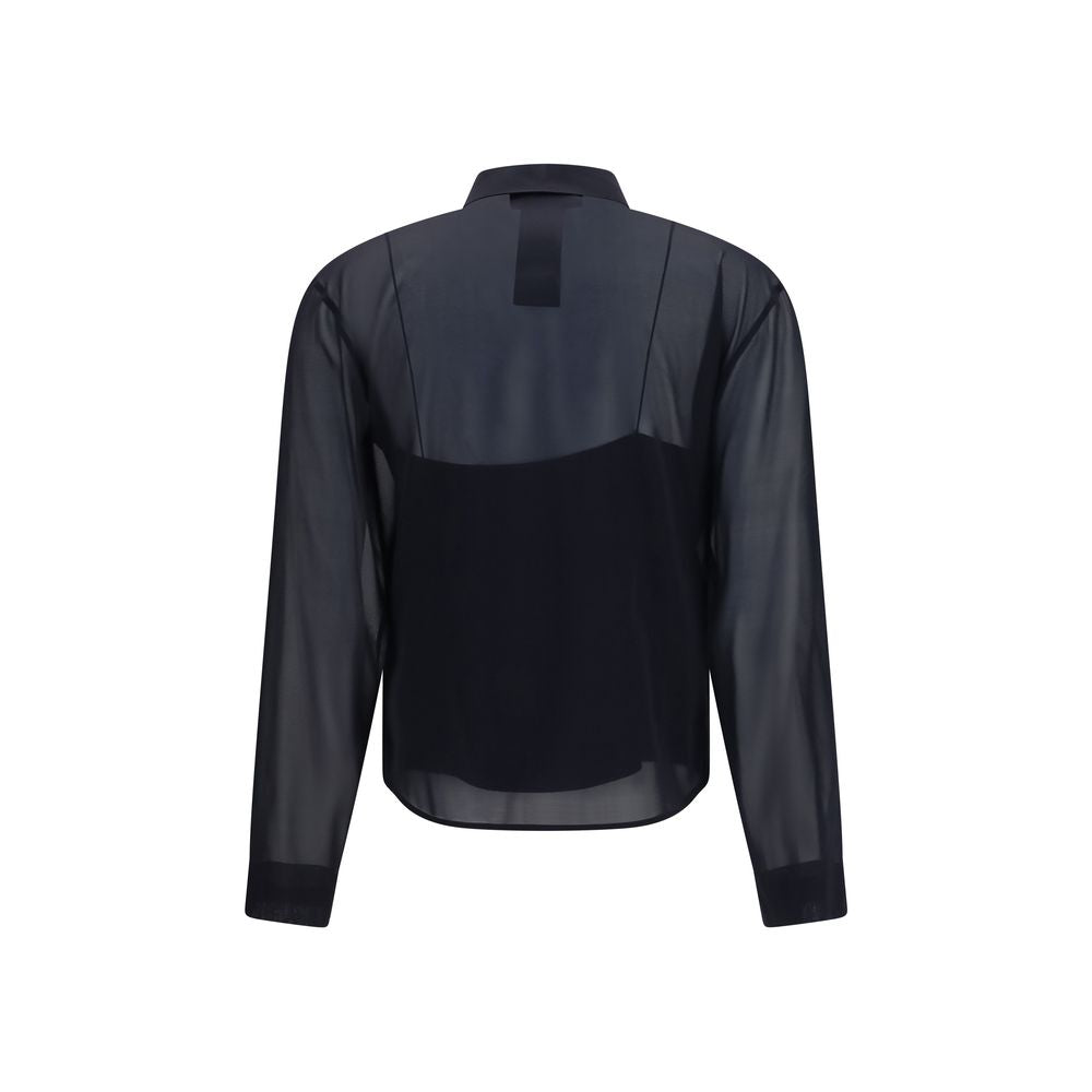 Gucci Black Silk Dress Women's Shirt