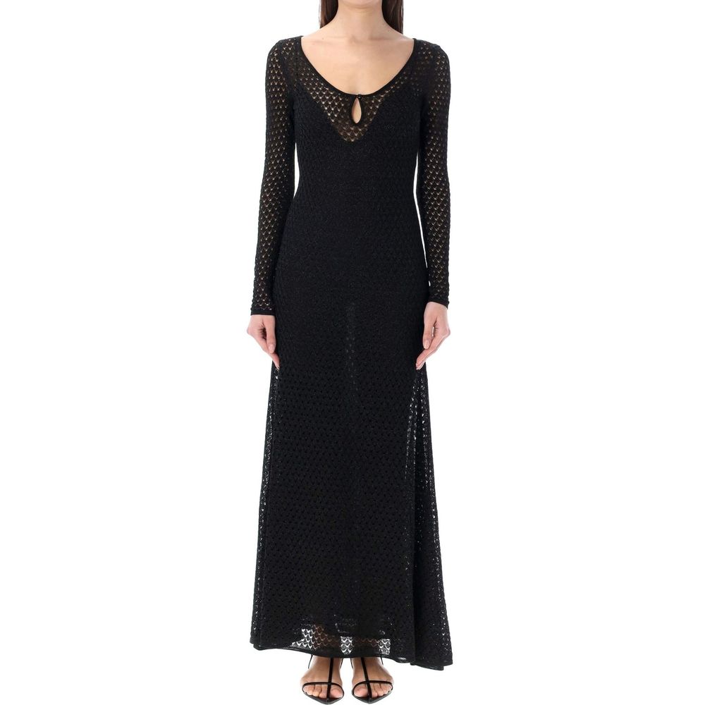 Tom Ford Black Metallic Fibre Casual Women's Dress