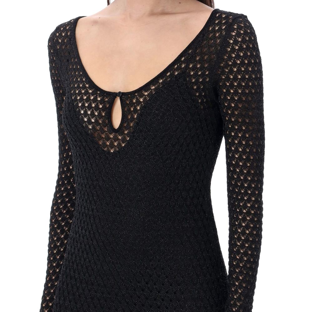 Tom Ford Black Metallic Fibre Casual Women's Dress