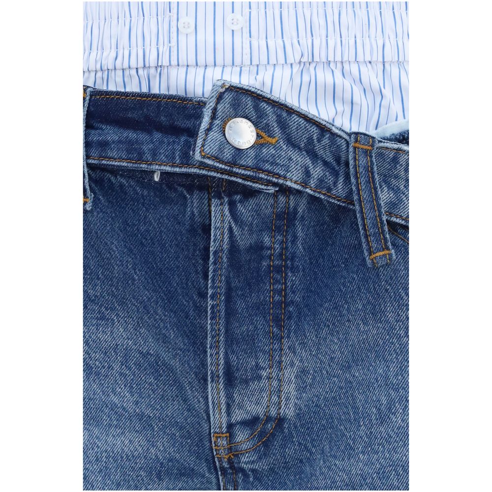Alexander Wang Blue Cotton Bermuda Women's Shorts