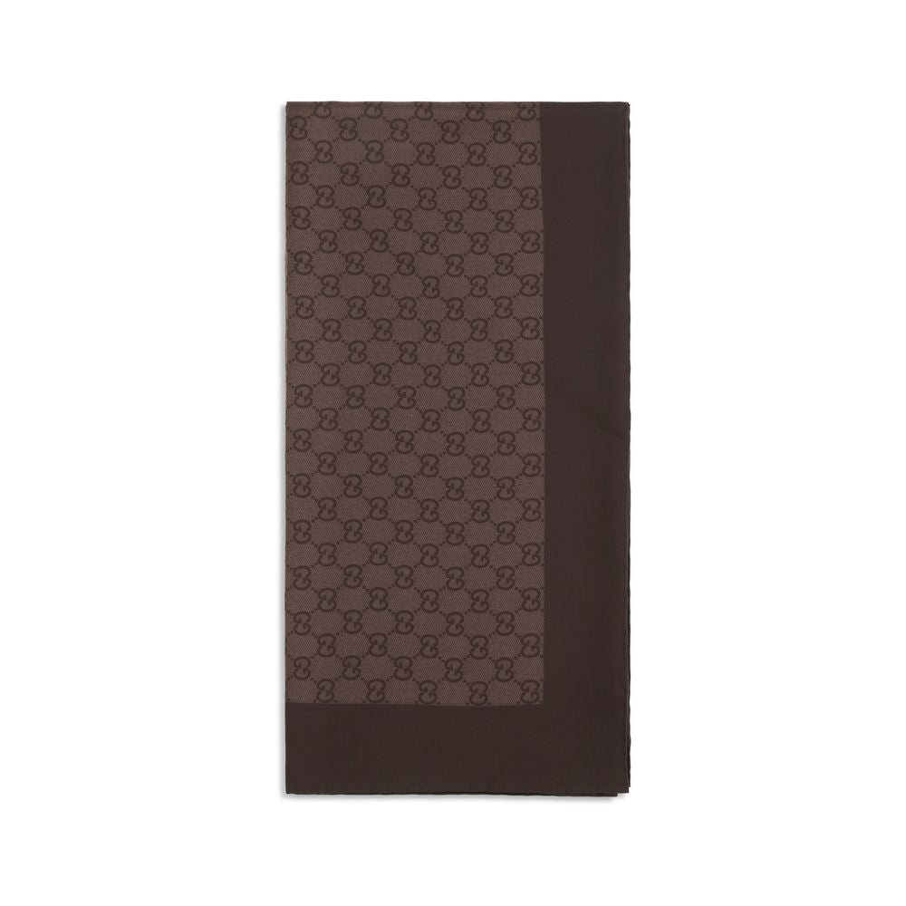 Gucci Brown Silk Women's Foulard