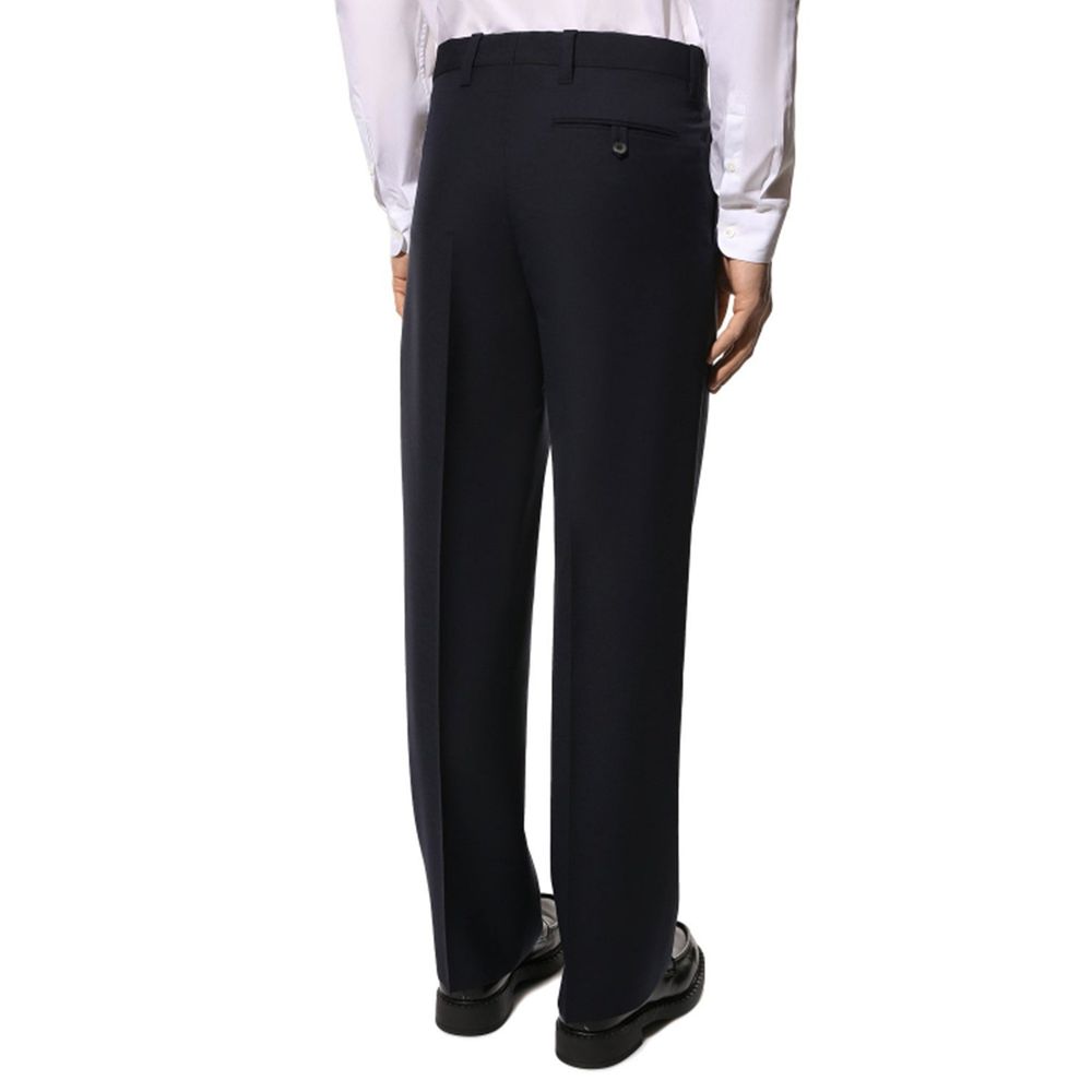 Prada Blue Wool Dress Men's Pants
