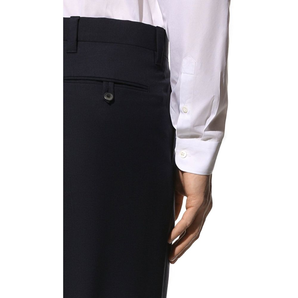Prada Blue Wool Dress Men's Pants
