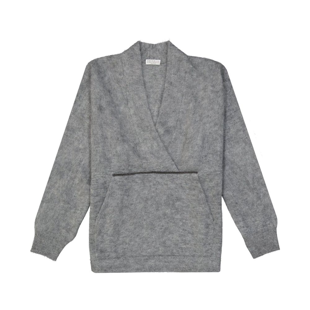 Brunello Cucinelli Gray Wool Women's Sweatshirt
