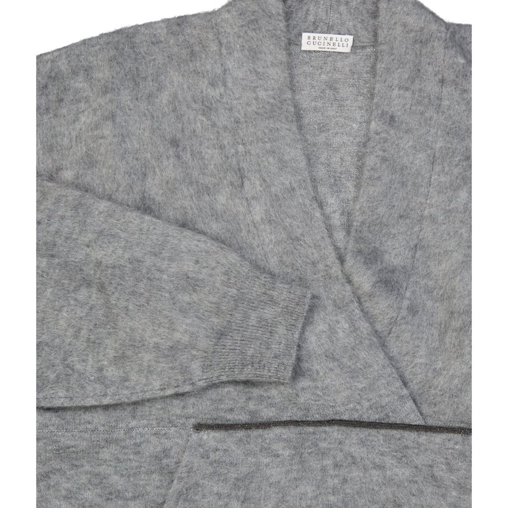 Brunello Cucinelli Gray Wool Women's Sweatshirt