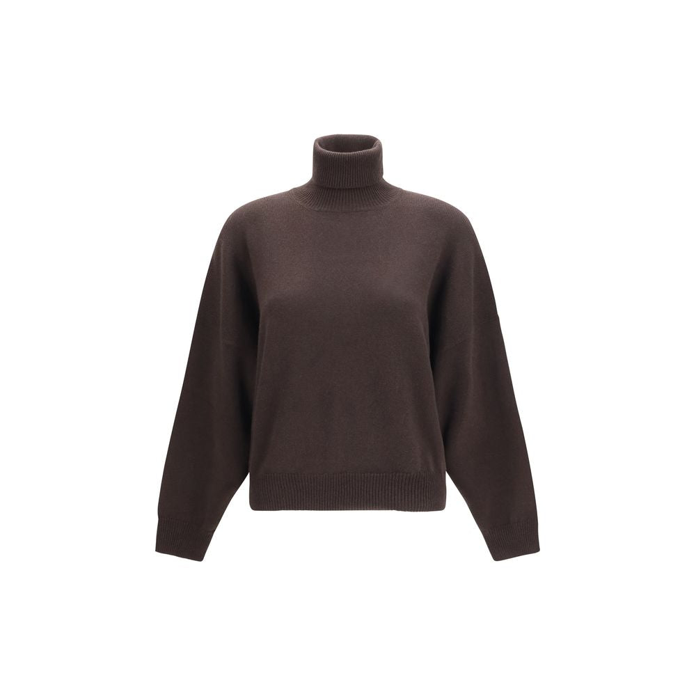 Brunello Cucinelli Brown Cashmere Women's Turtleneck