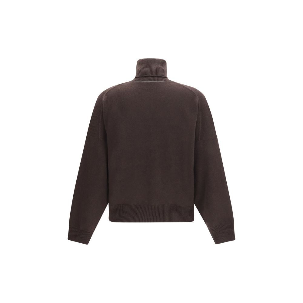Brunello Cucinelli Brown Cashmere Women's Turtleneck