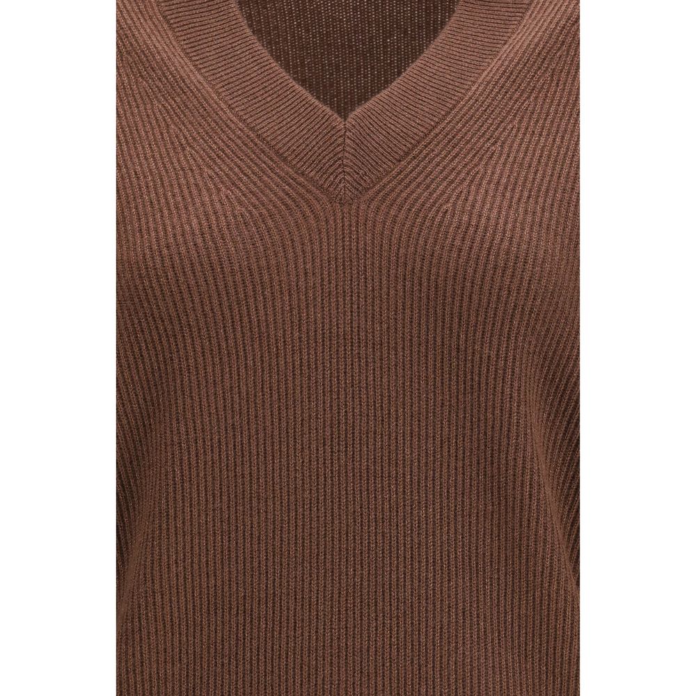 Brunello Cucinelli Brown Cashmere Women's Sweater