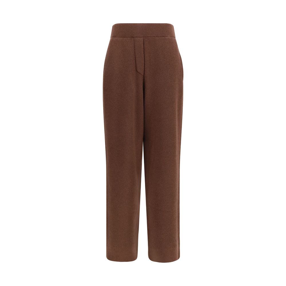 Brunello Cucinelli Brown Cashmere Casual Women's Pants