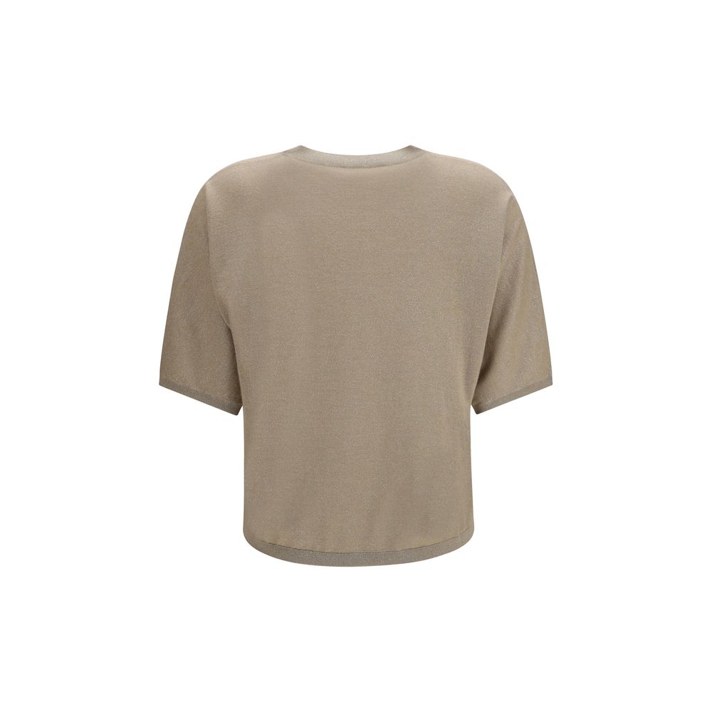 Brunello Cucinelli Beige Cashmere Women's T-Shirt