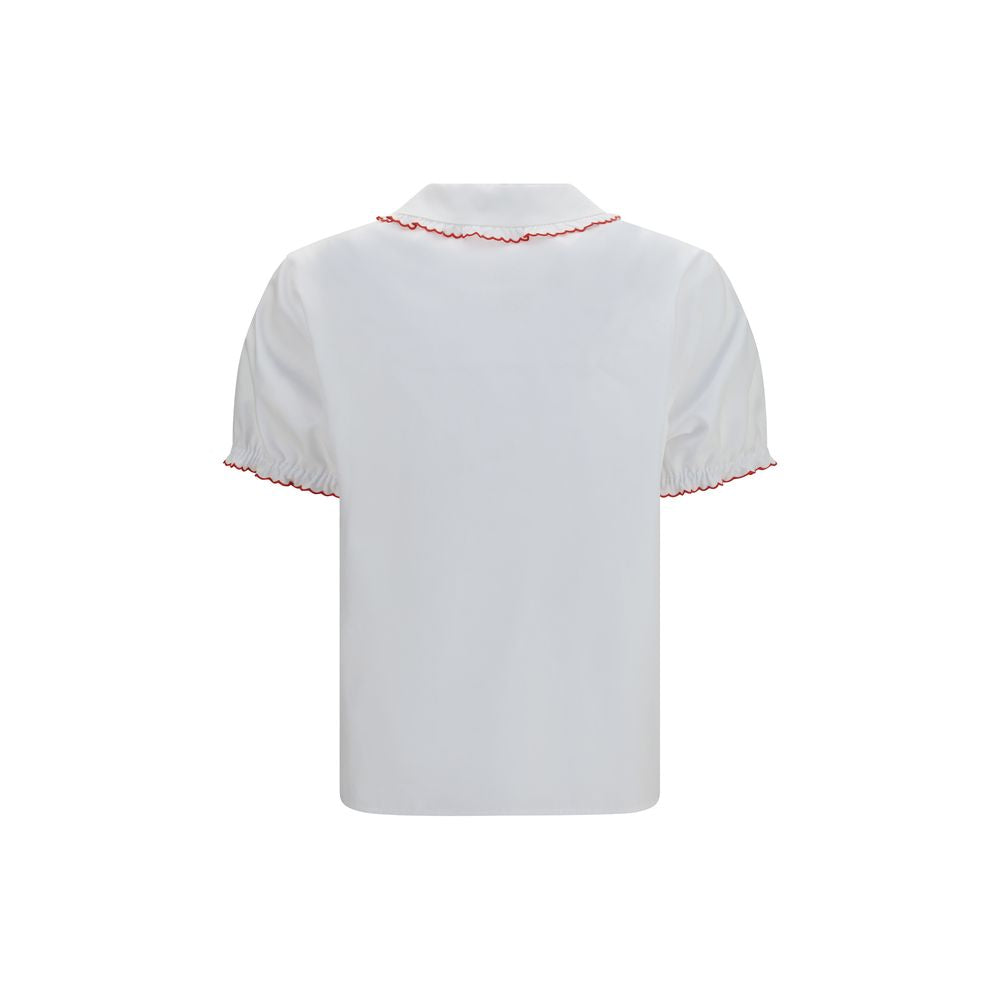 Miu Miu White Cotton Women's Blouse