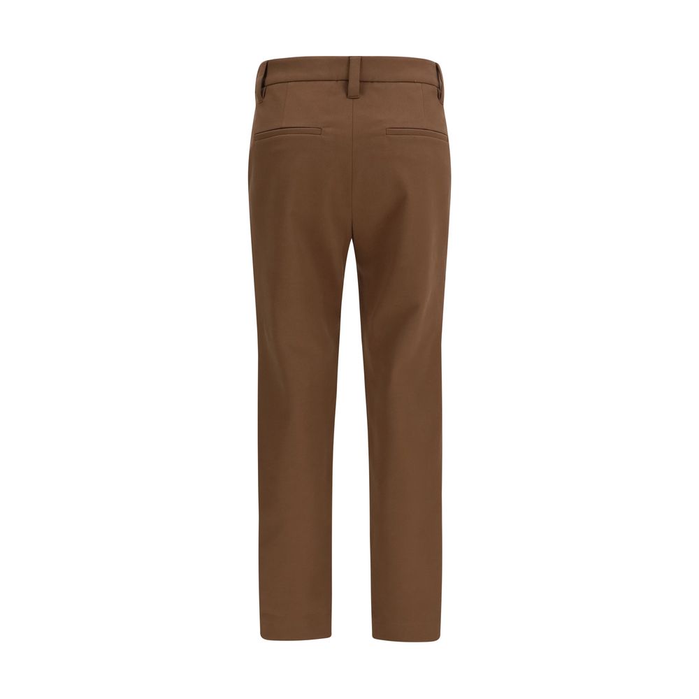 Brunello Cucinelli Brown Elastane Casual Women's Pants