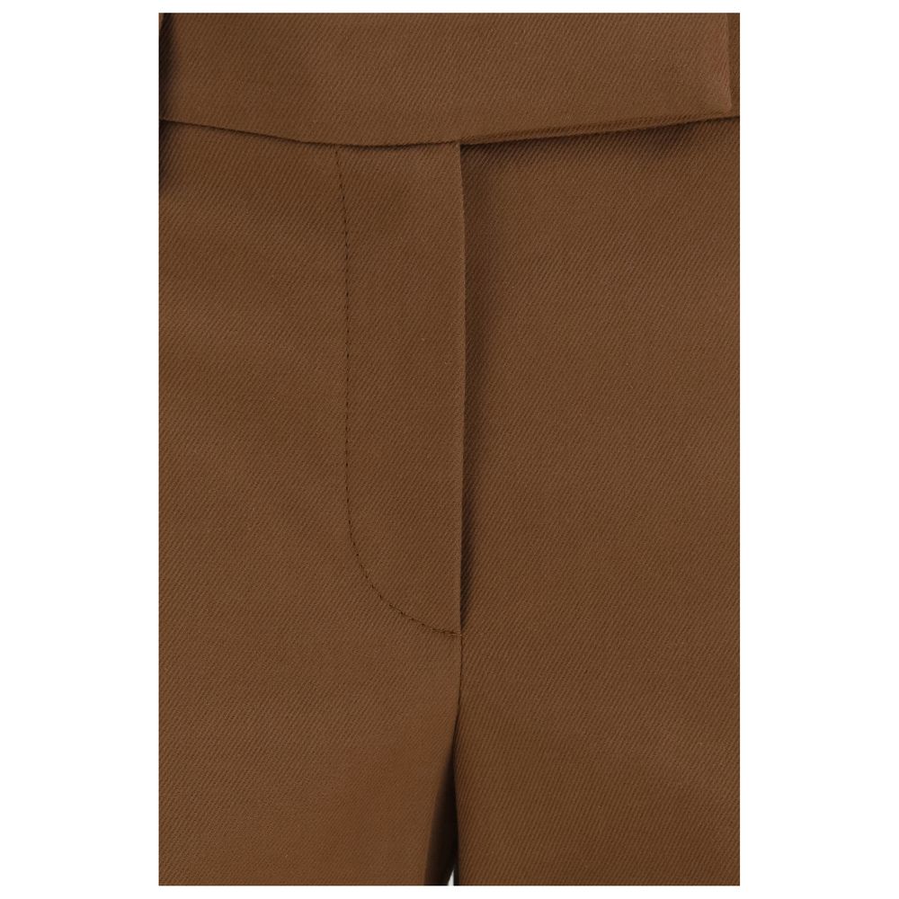 Brunello Cucinelli Brown Elastane Casual Women's Pants