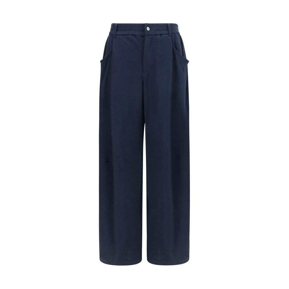 Brunello Cucinelli Blue Cotton Casual Women's Pants