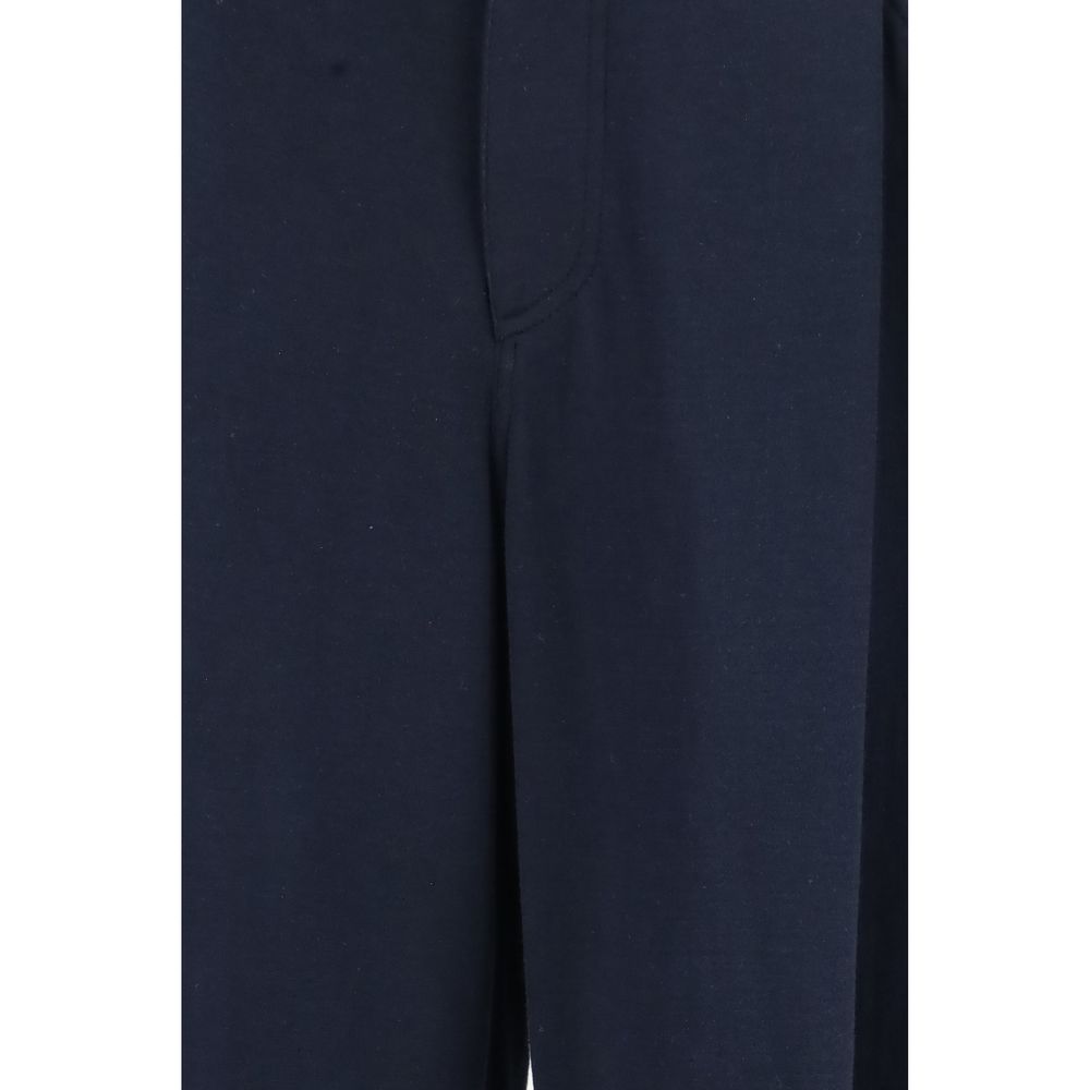 Brunello Cucinelli Blue Cotton Casual Women's Pants
