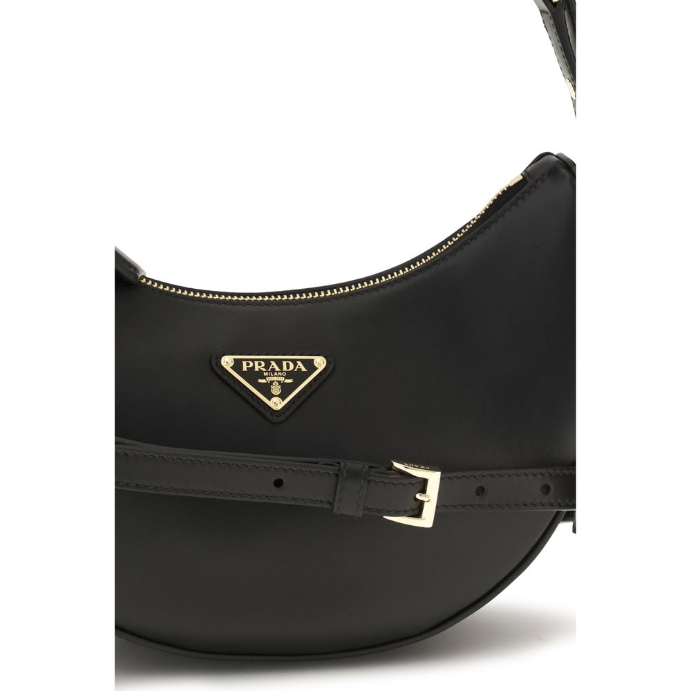 Prada Black Calf Leather Bos Taurus Shoulder Women's Bag