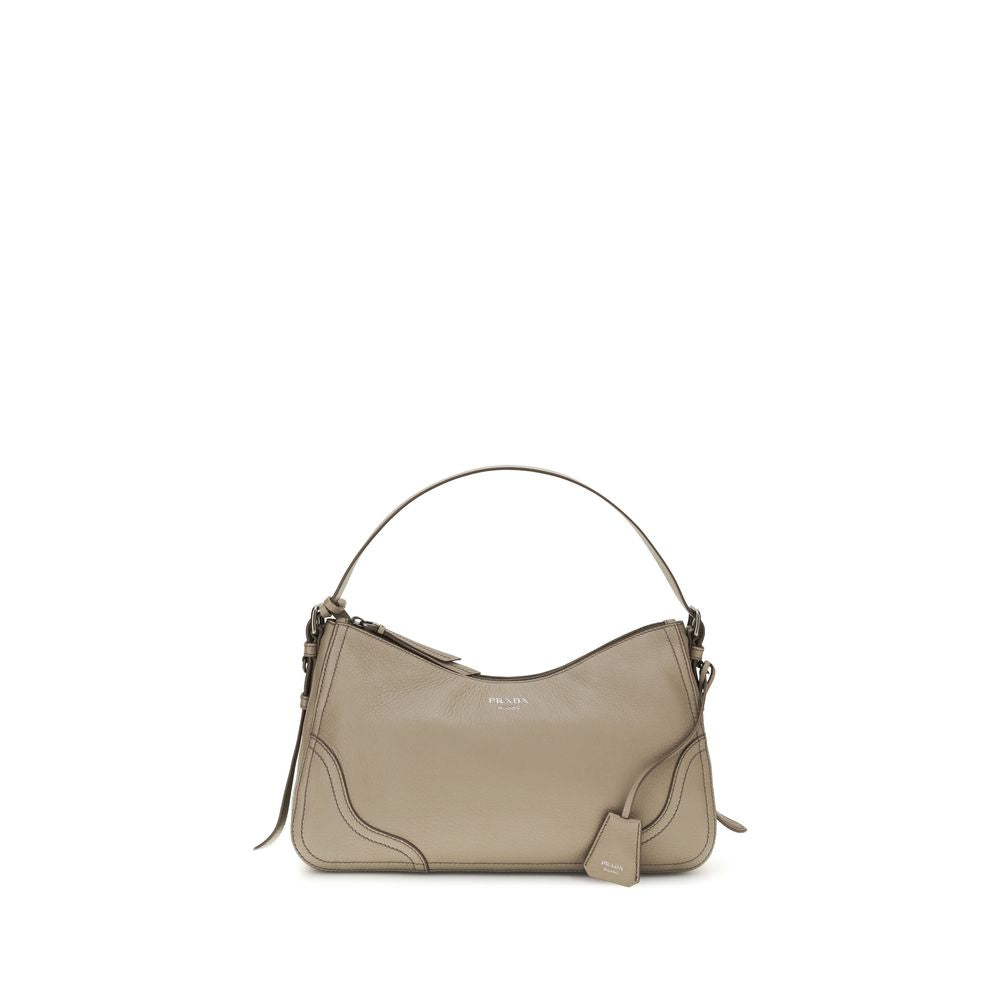 Prada Gray Calf Leather Bos Taurus Shoulder Women's Bag