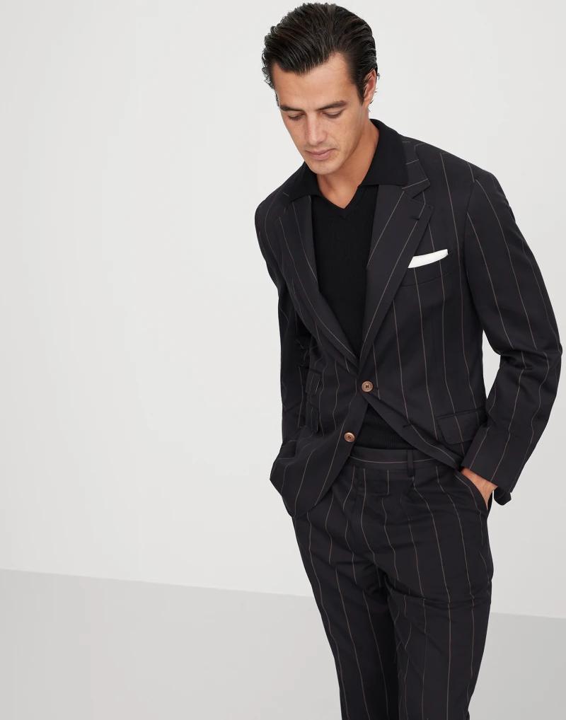 Brunello Cucinelli Bicolor Wool Men's Blazer