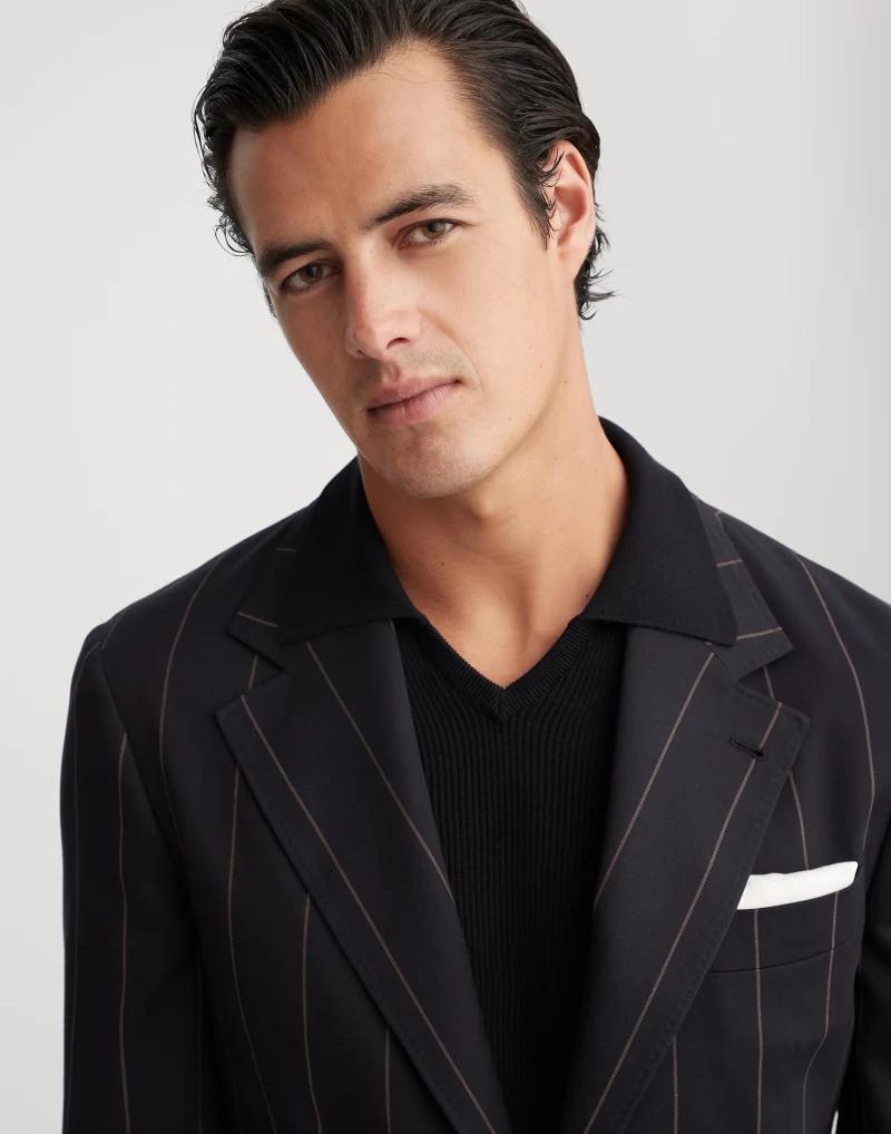 Brunello Cucinelli Bicolor Wool Men's Blazer