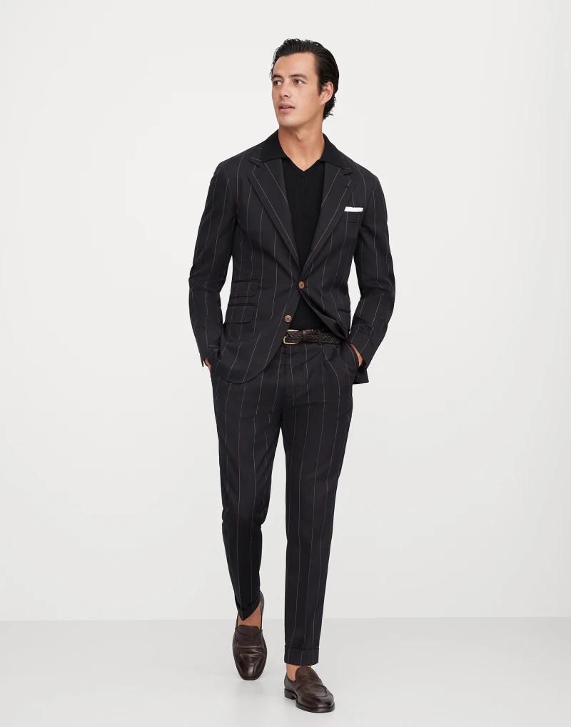 Brunello Cucinelli Bicolor Wool Men's Blazer